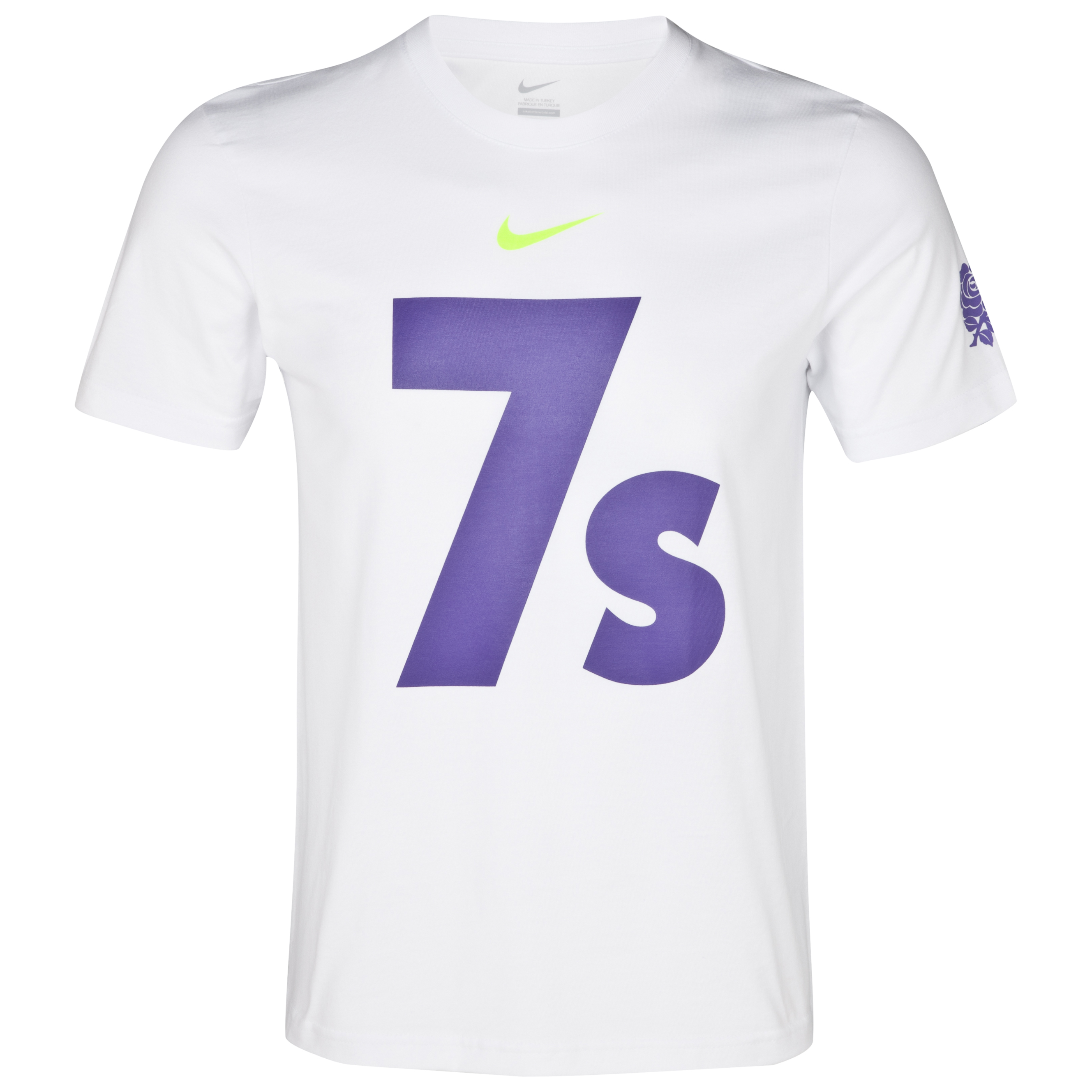 England Rugby Sevens T-Shirt - White/Volt