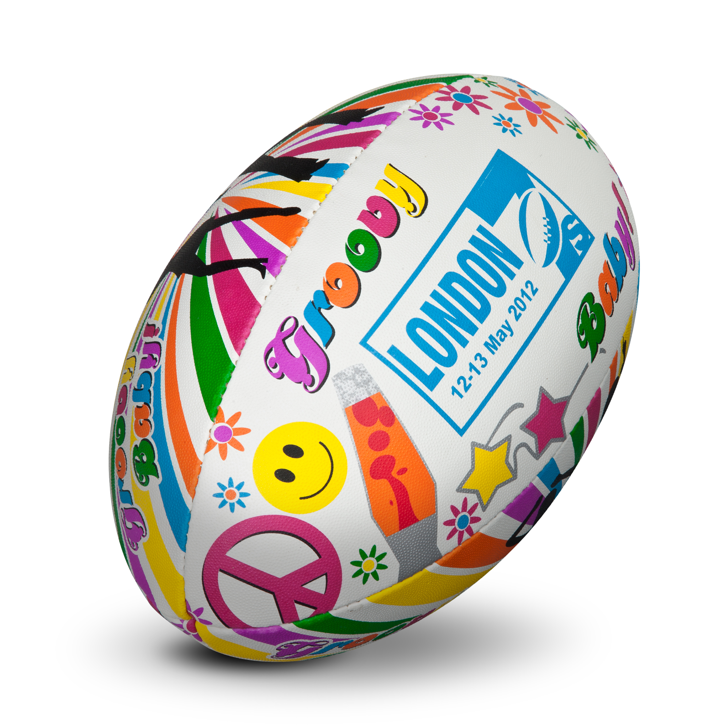 London 7's Tournament 70s Rugby Ball - size 5