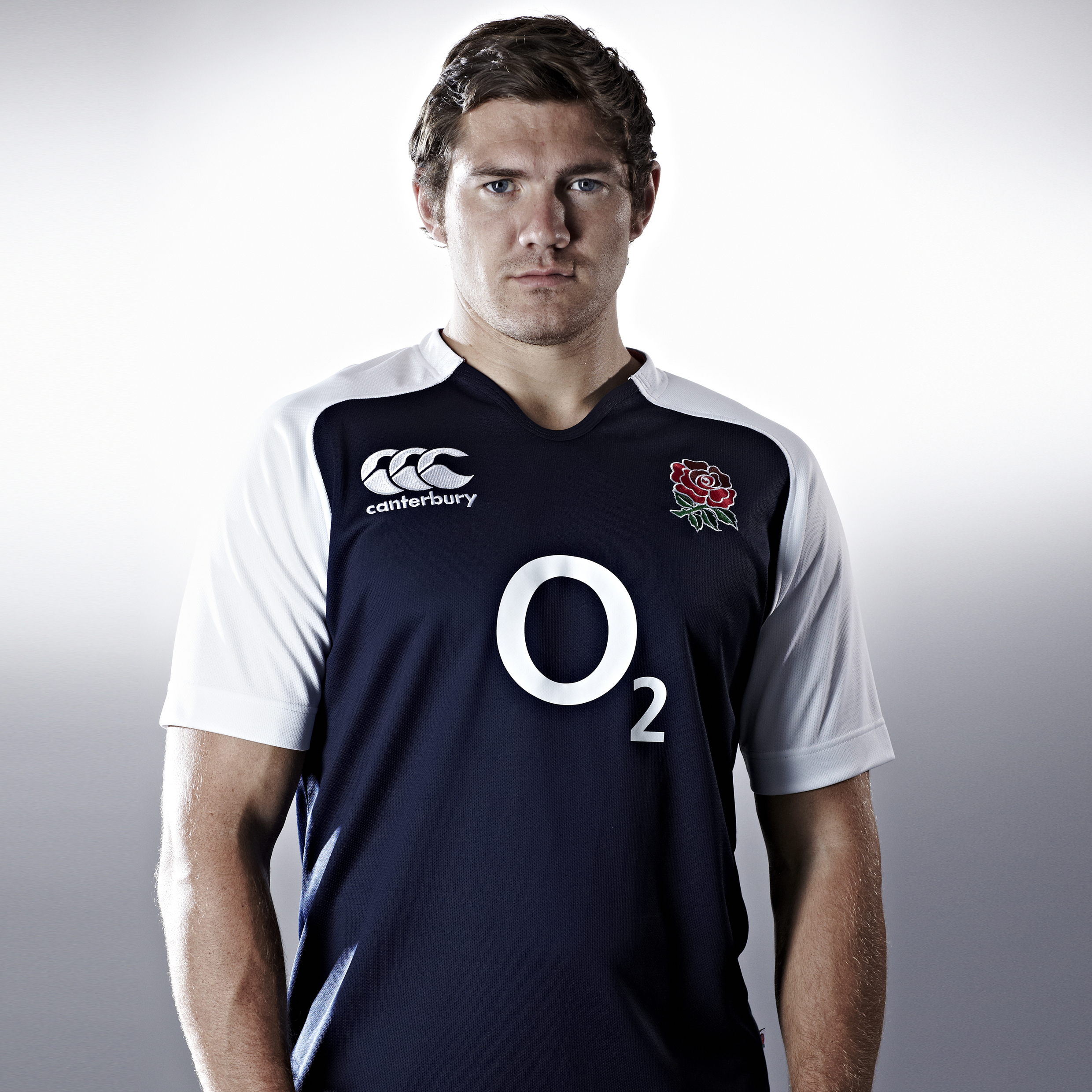 England Training Rugby Pro Top S/S - Navy / White
