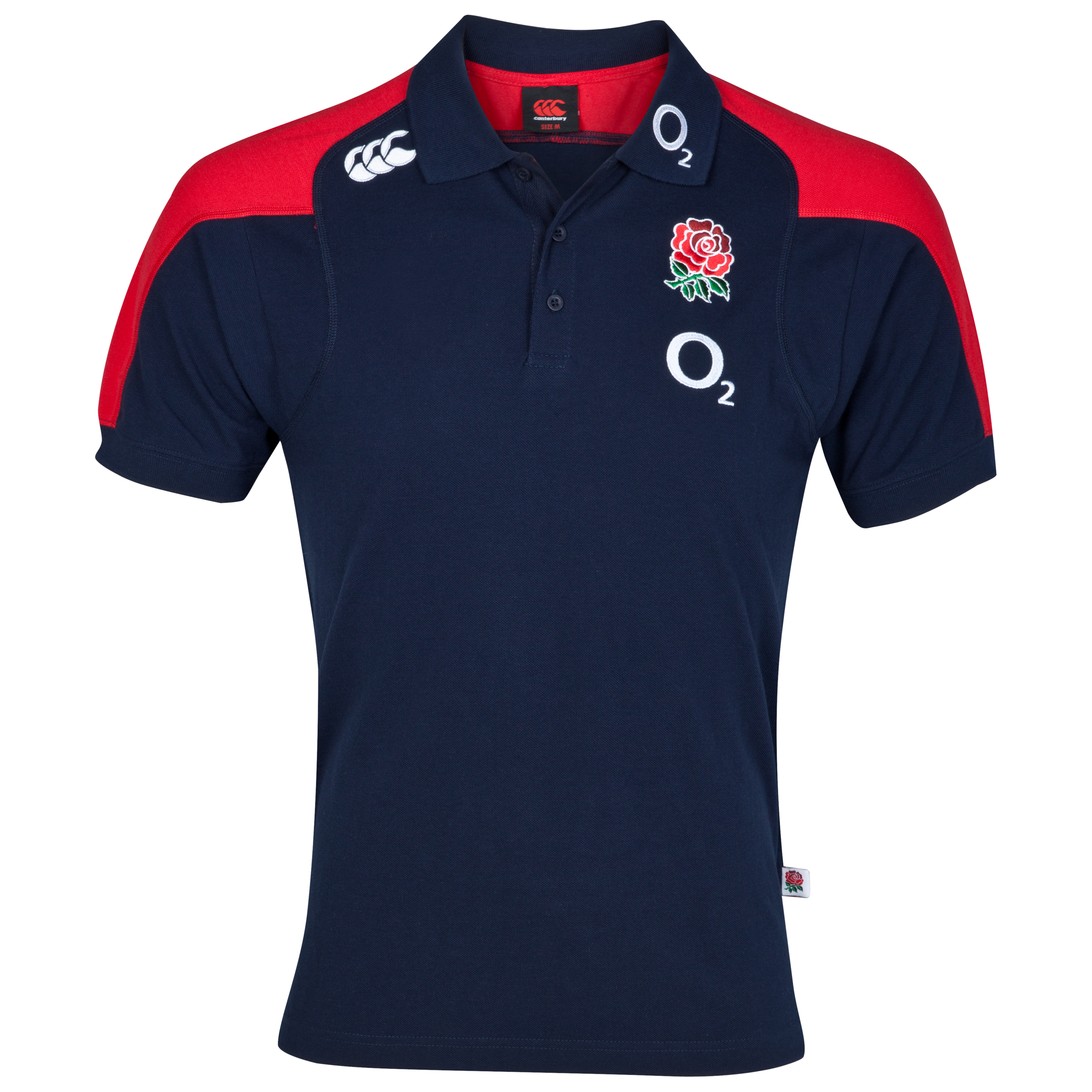 England Cut & Sew Cotton Polo - Navy / Red