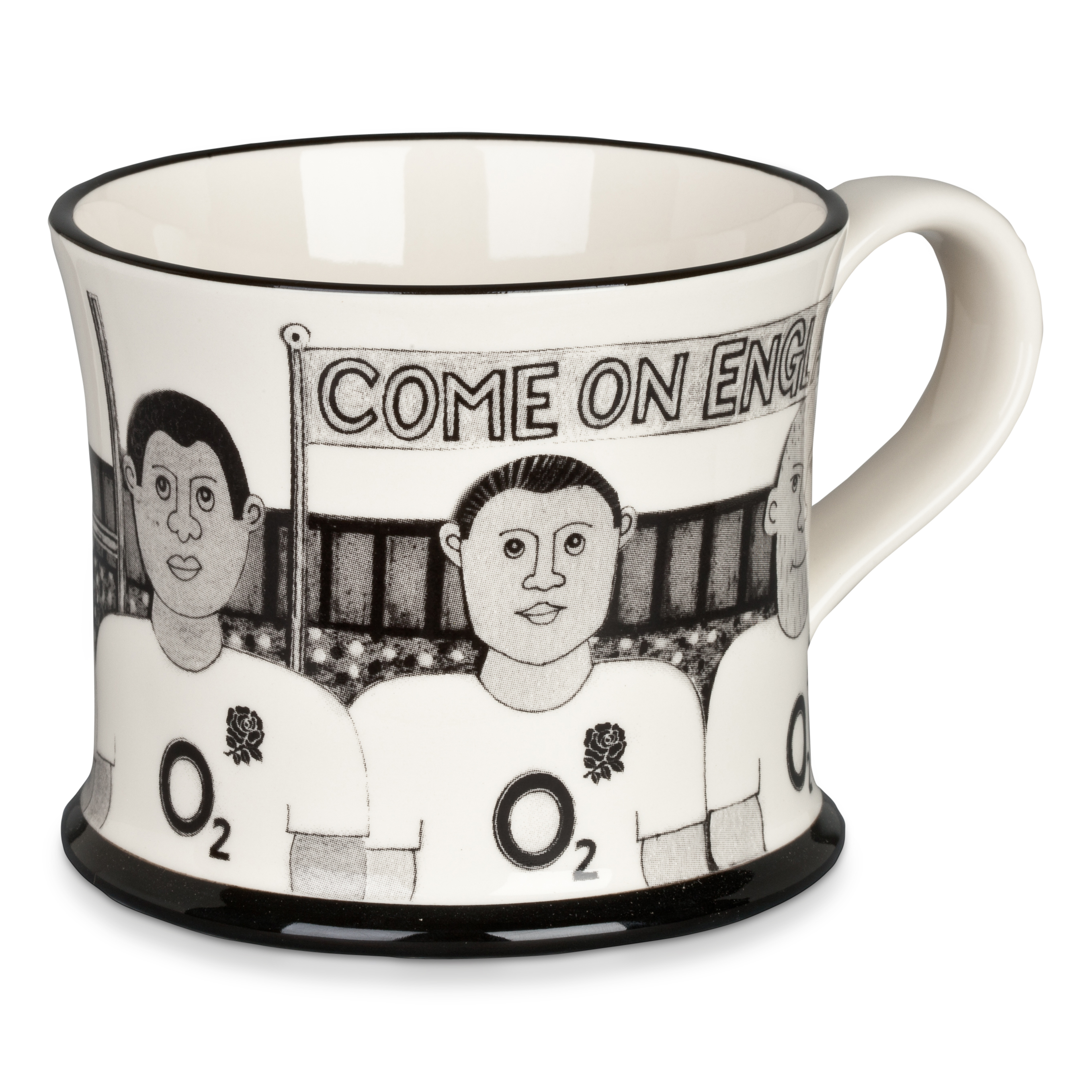 England Rugby Player Pottery Mug