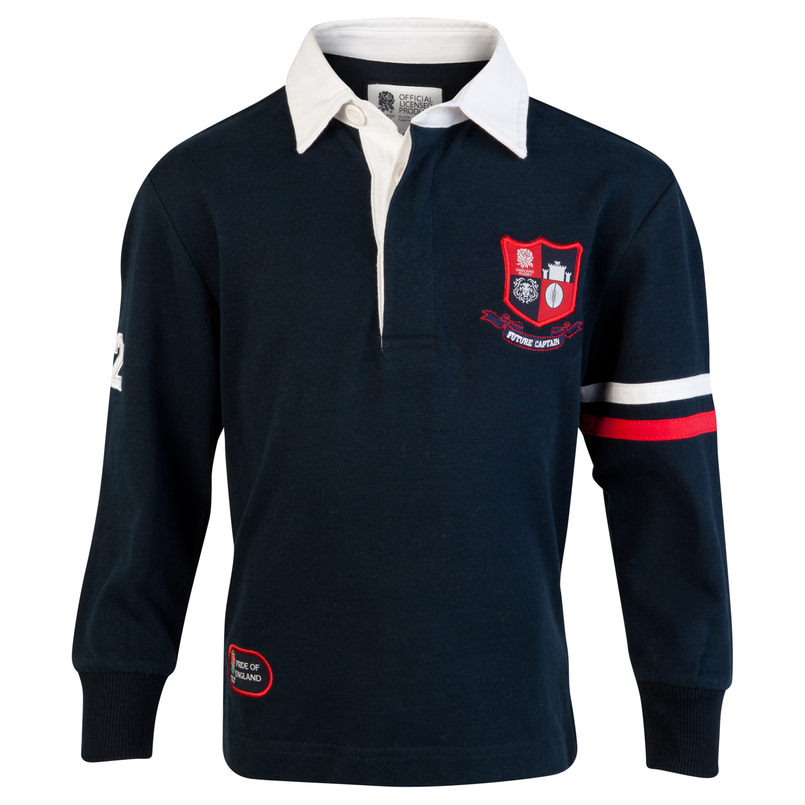 England Rugby Classic Collection Long Sleeve Rugby Shirt - Navy - Infant Boys	