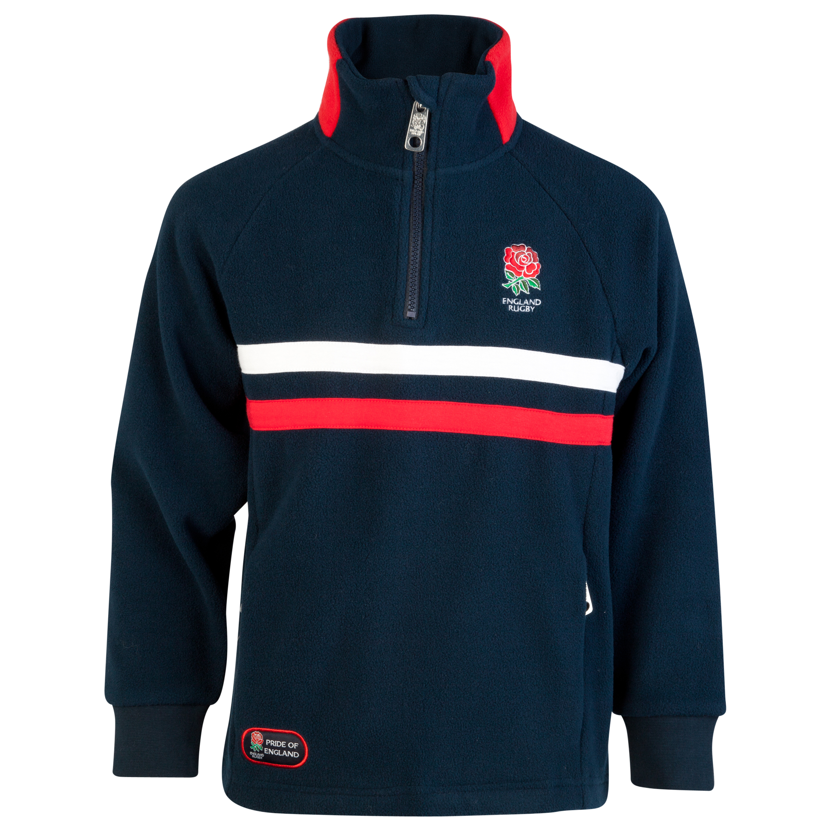 England Rugby Classic Collection Long Sleeve Striped Micro Fleece - Navy - Older Boys