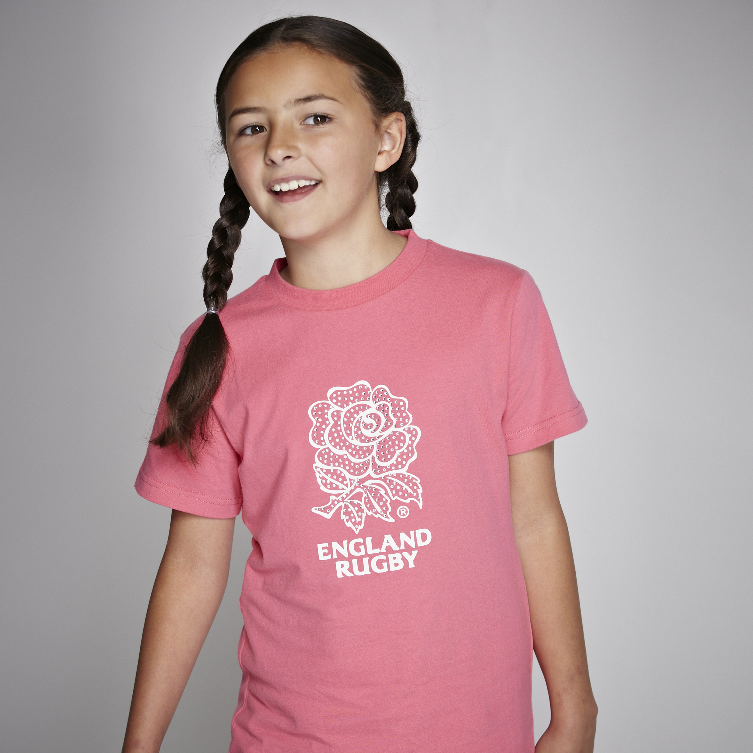 England Rugby Classic Collection T-Shirt - Pink - Older Girls