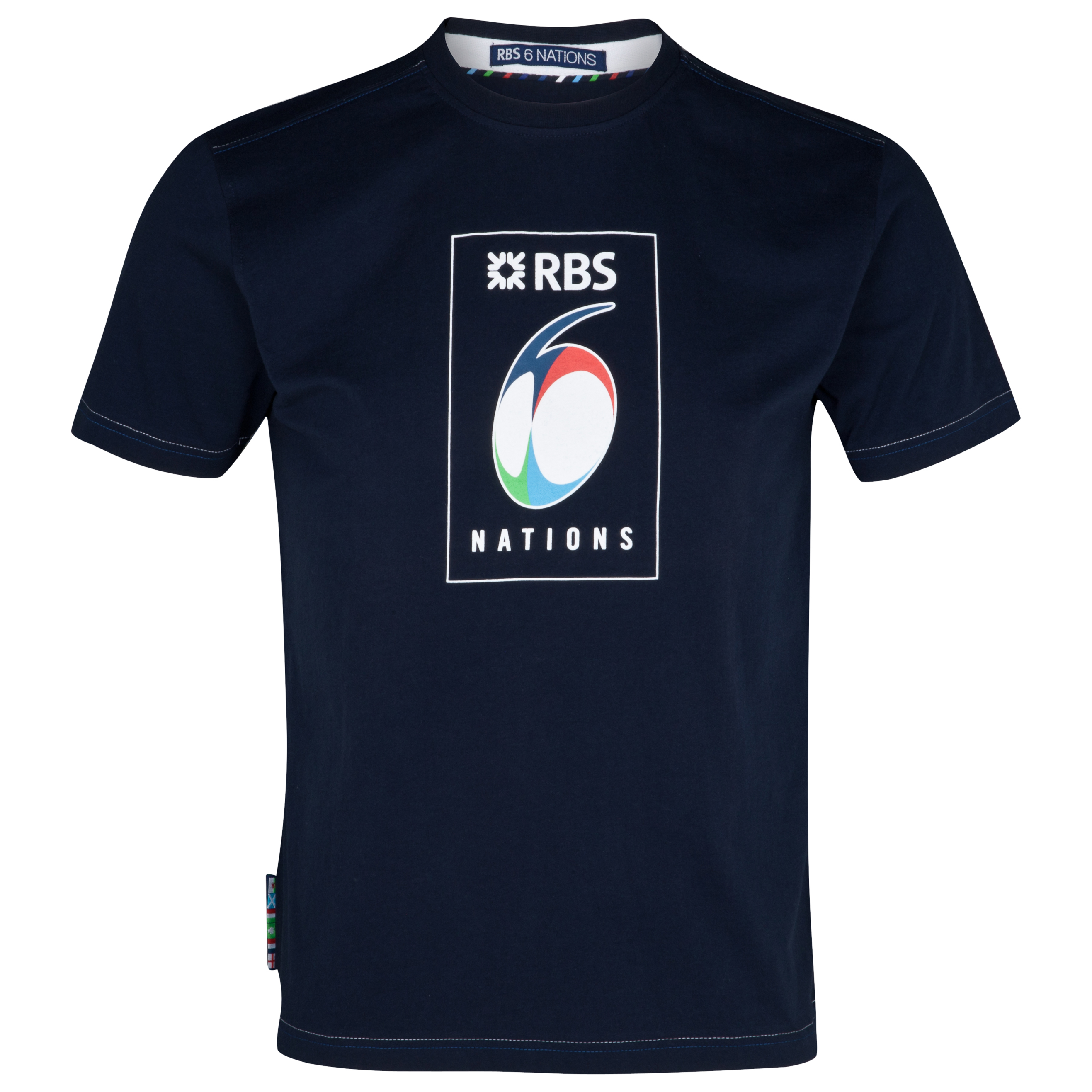 RBS 6 Nations Classic Large Logo T-Shirt - Navy