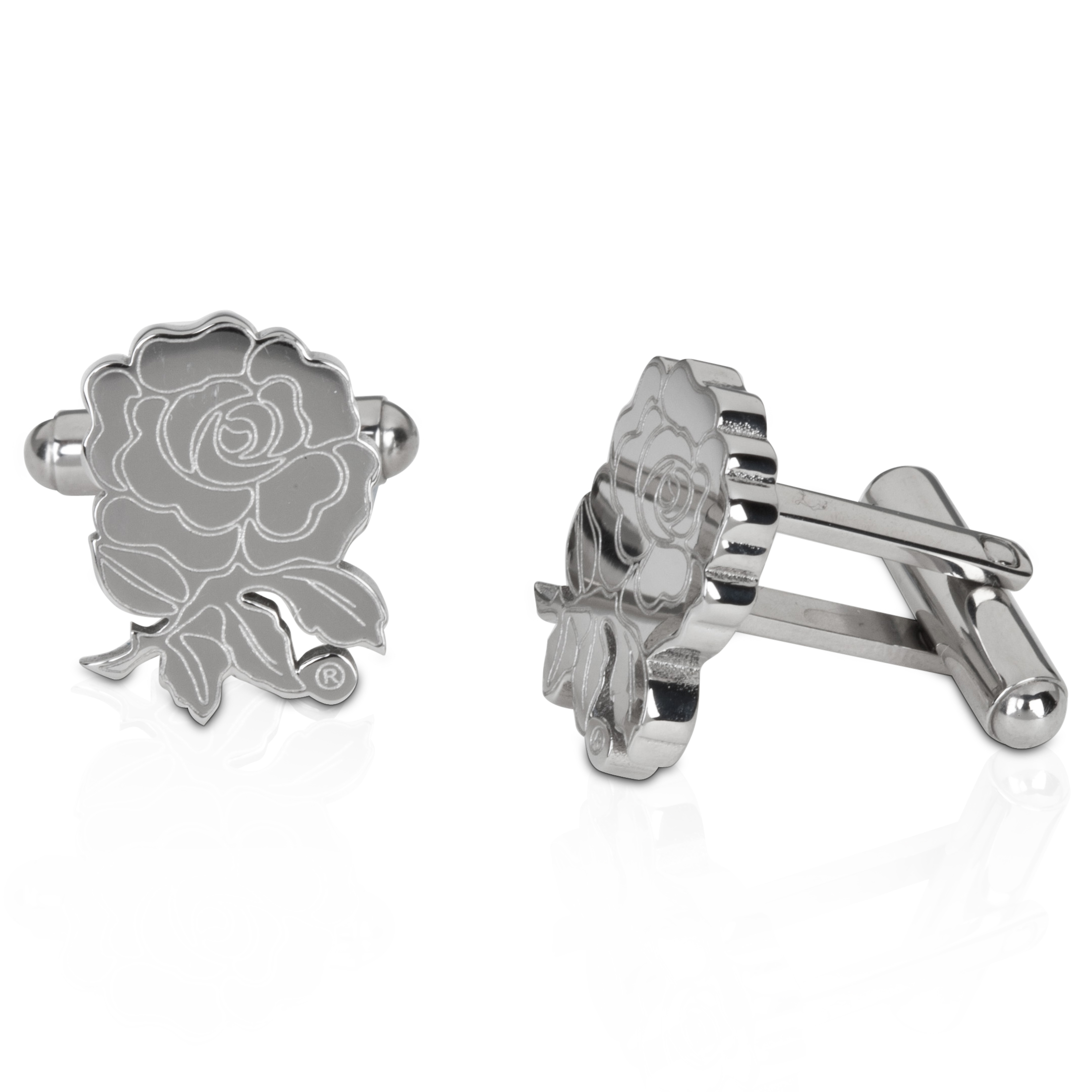 England Rugby Rose Stainless Steel Cufflinks