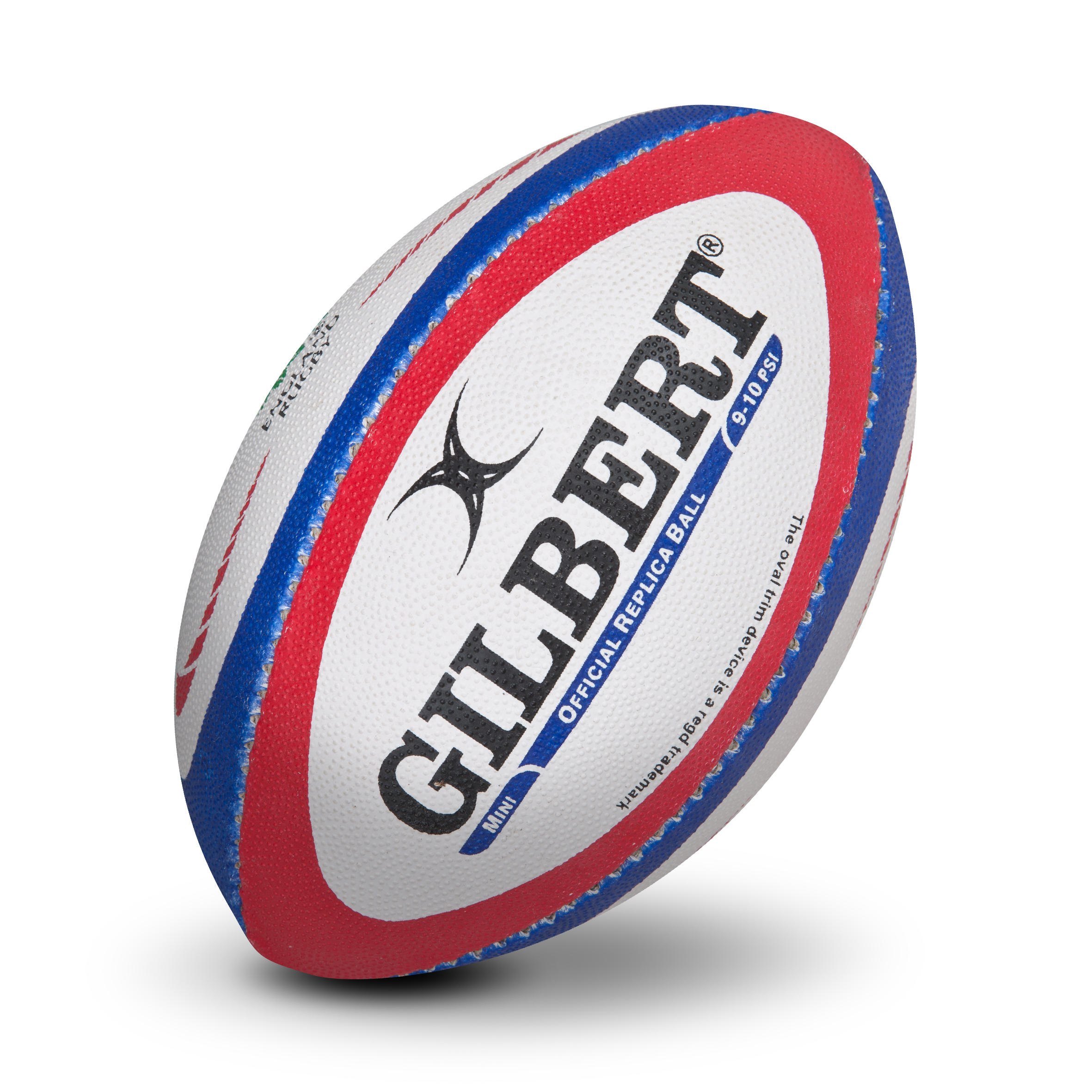 Gilbert England Replica Rugby Ball - Mini - White/Red/Blue