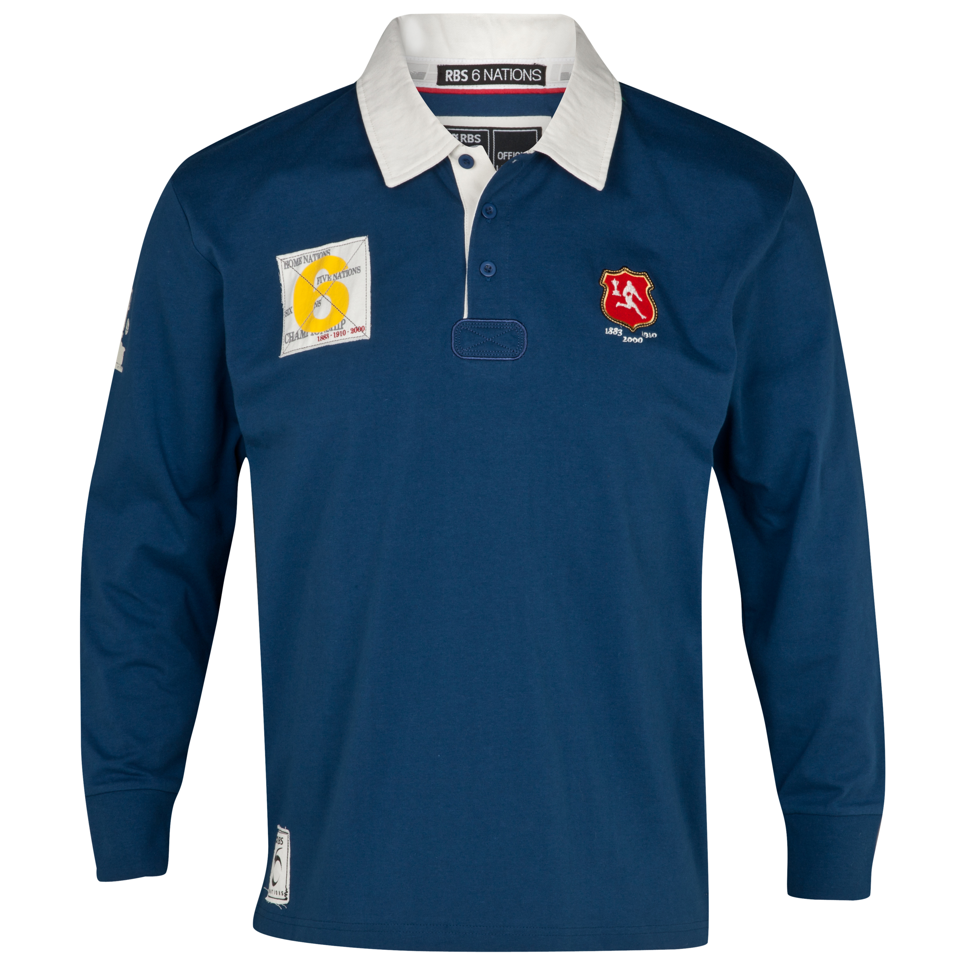 RBS 6 Nations Heritage Long Sleeved Rugby Shirt - Blue