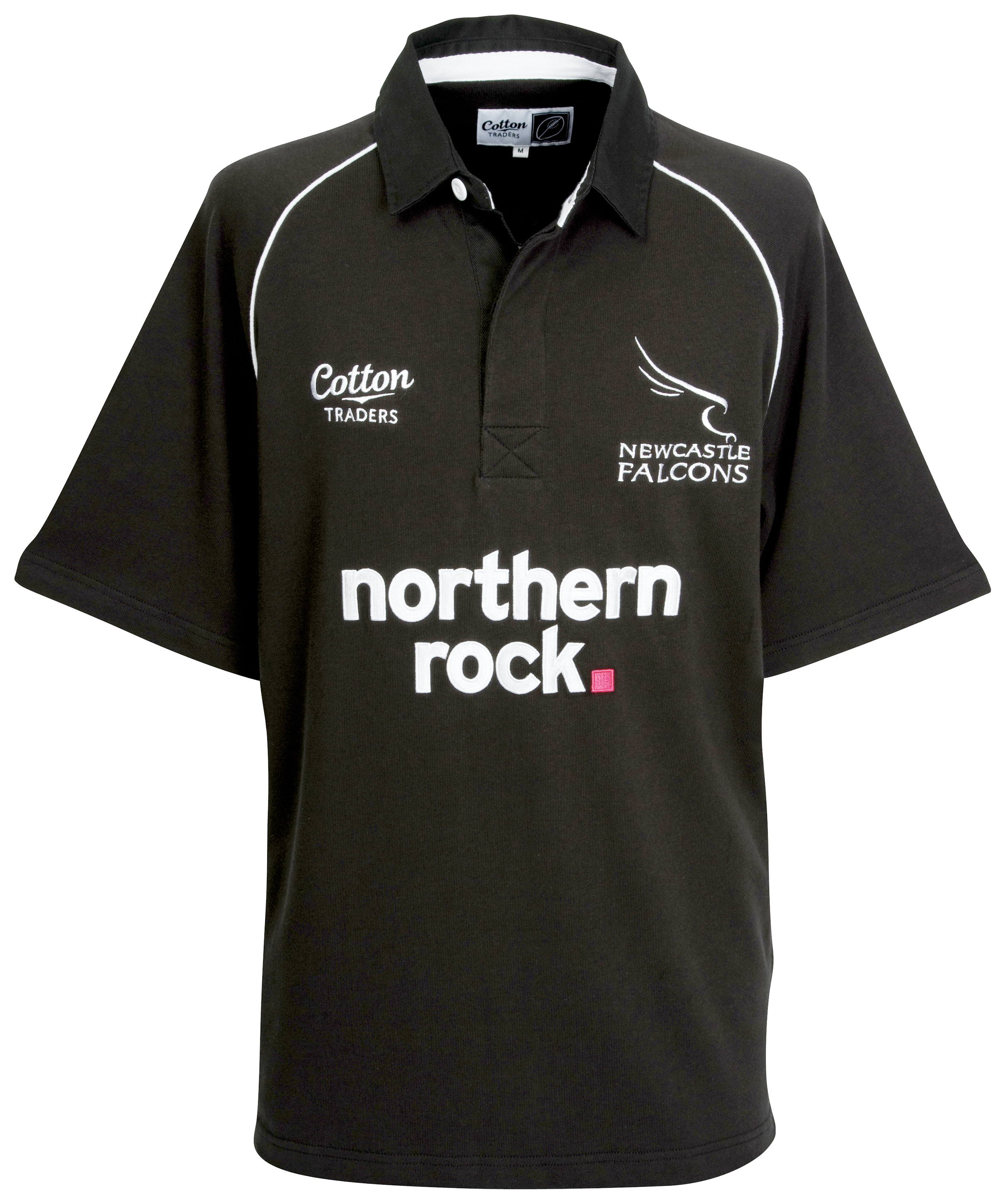 Newcastle Falcons Home Rugby Shirt 08/10 - Black - Shor