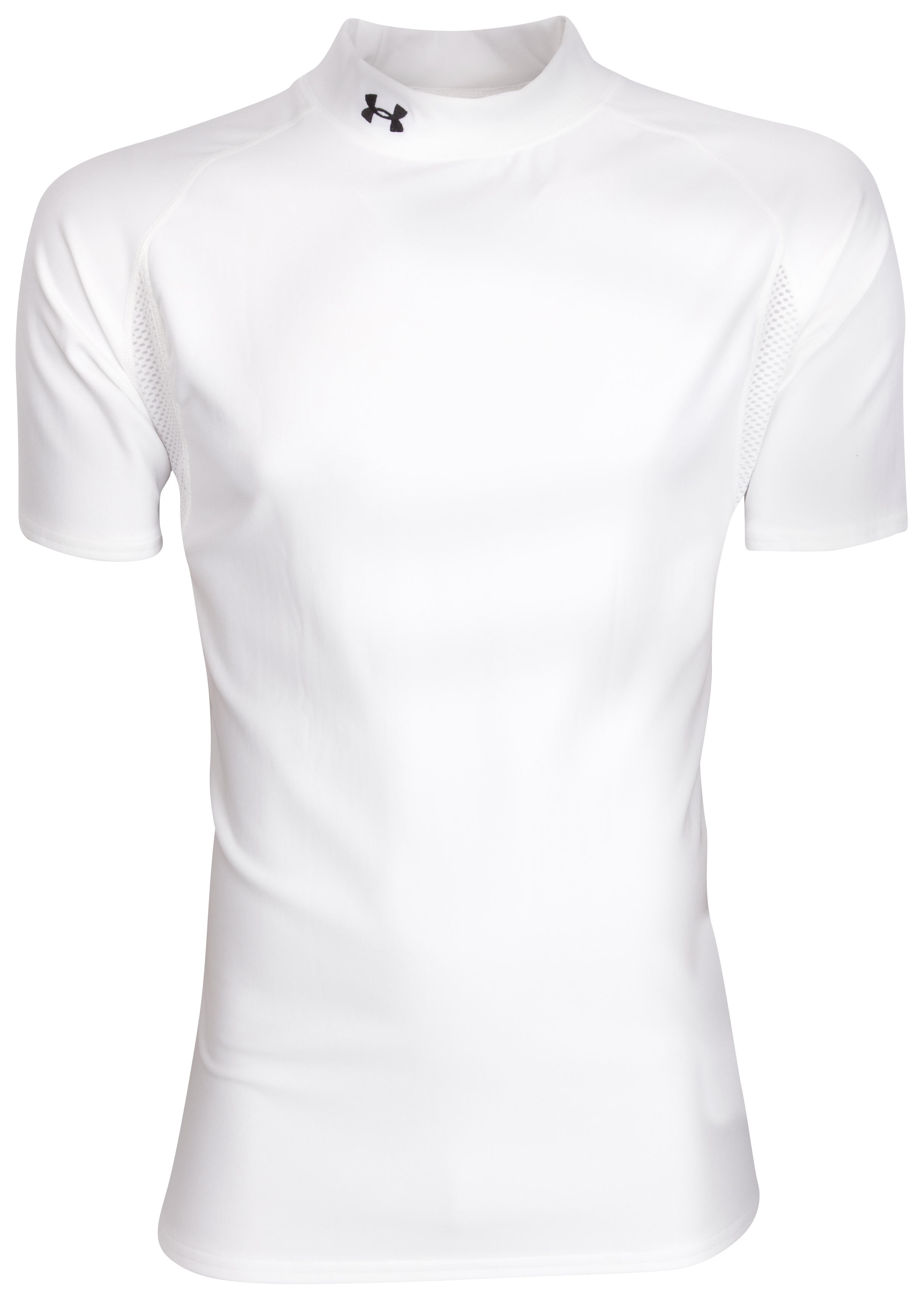 UnderArmour ColdGear Core Mock Shortsleeve - White/Blac
