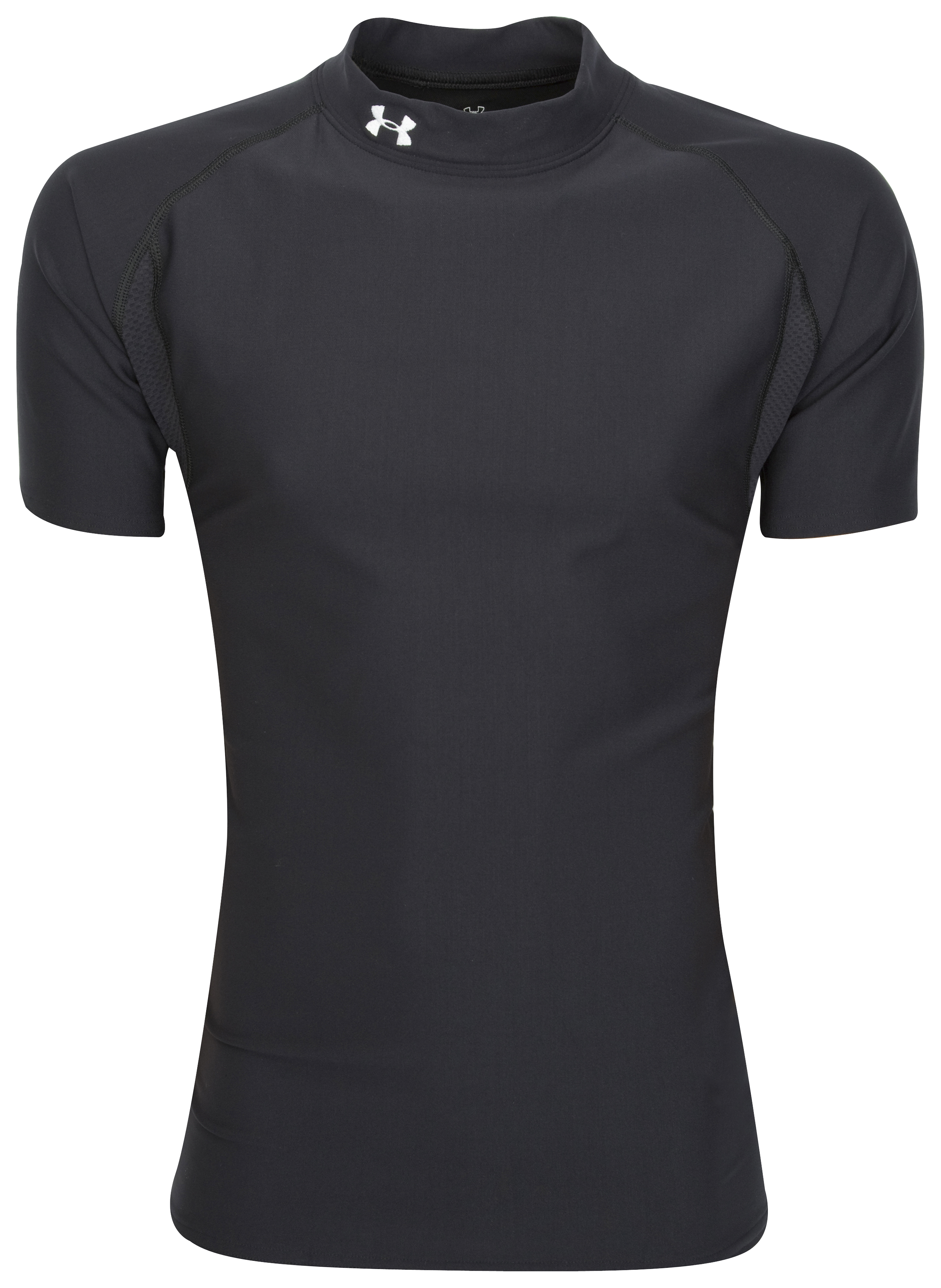 UnderArmour ColdGear Core Mock Shortsleeve - Black/Whit