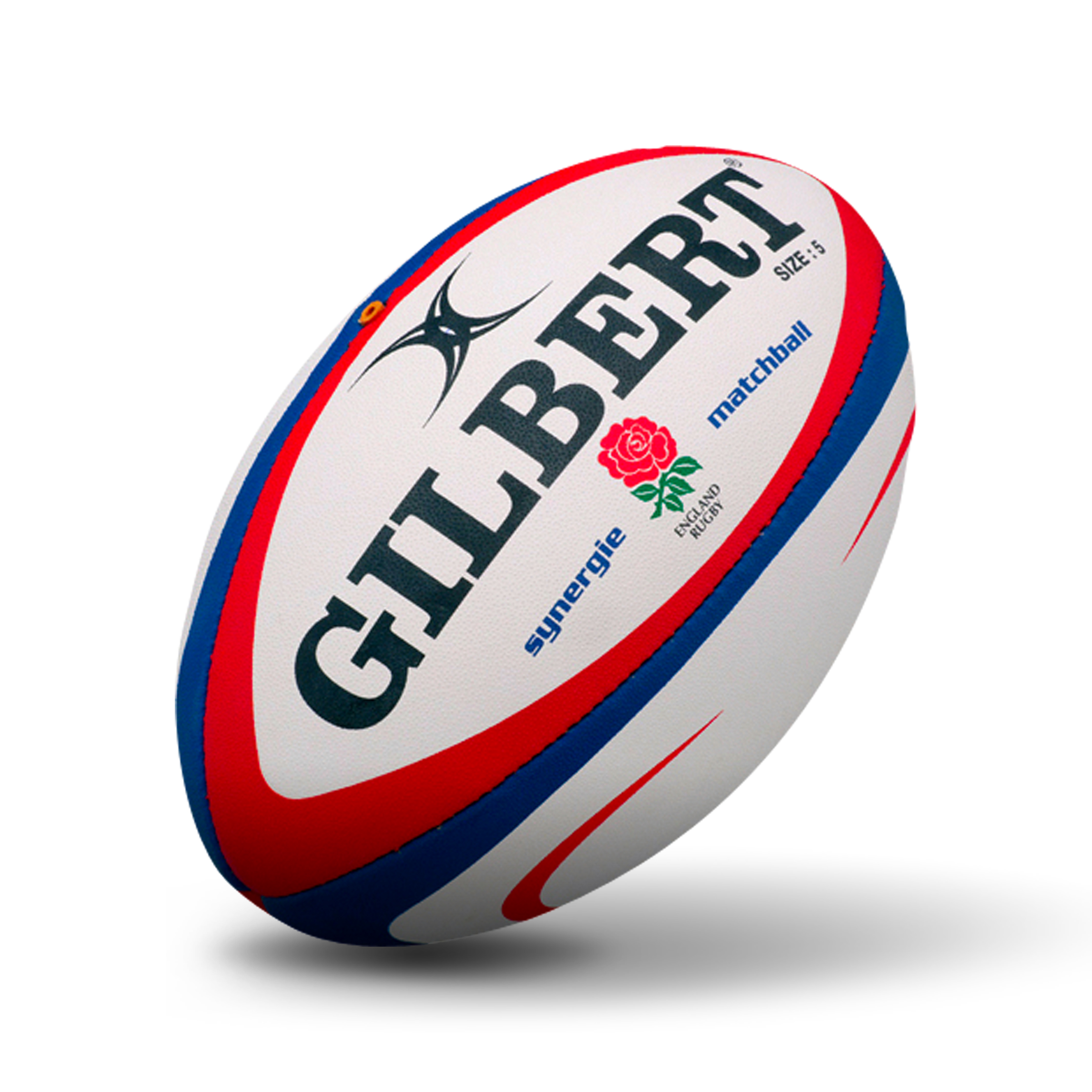 Gilbert England Rugby Synergie Ball - White/Red