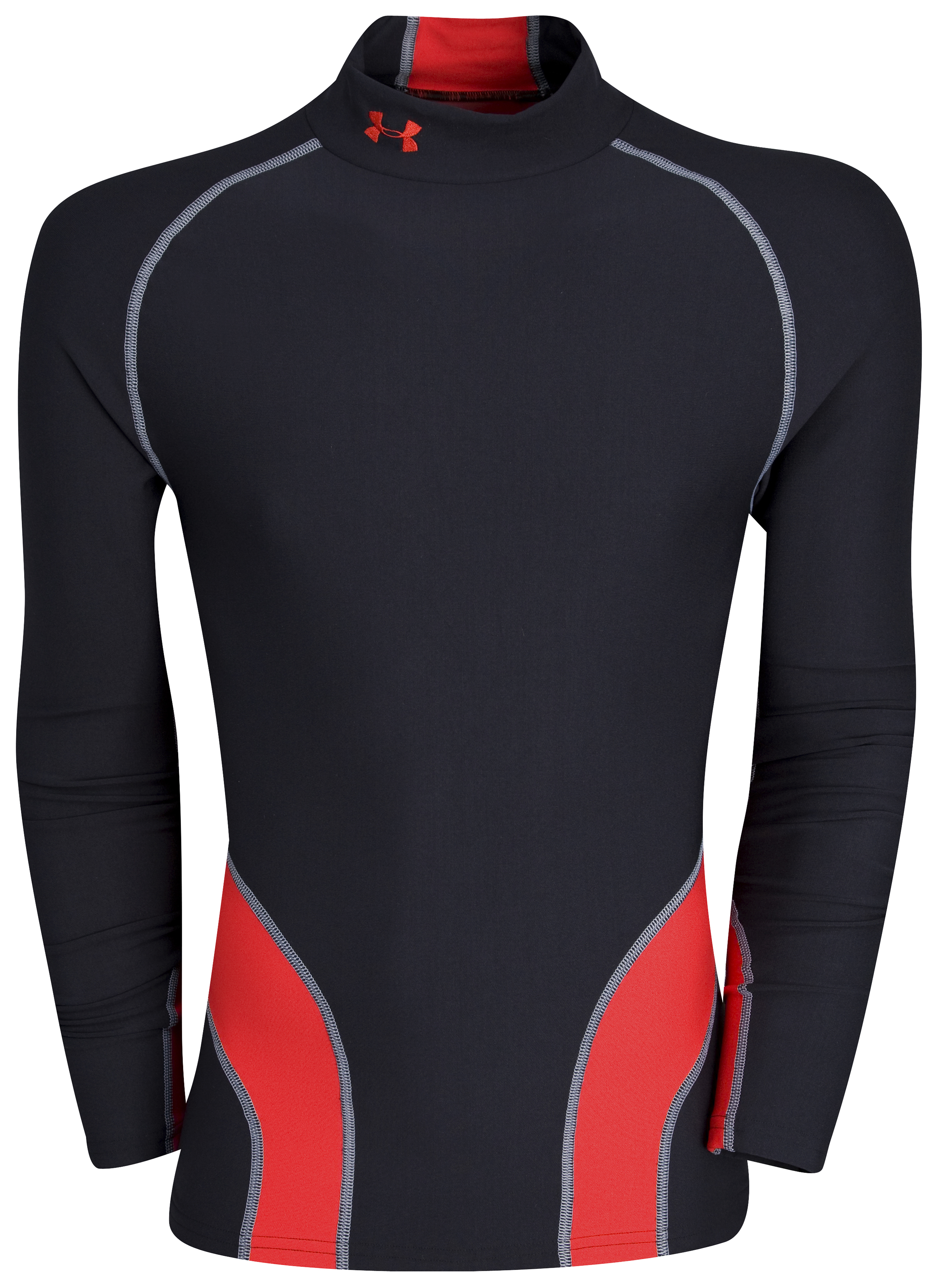 Under Armour Coldgear Strive Mock Baselayer - Black/Red