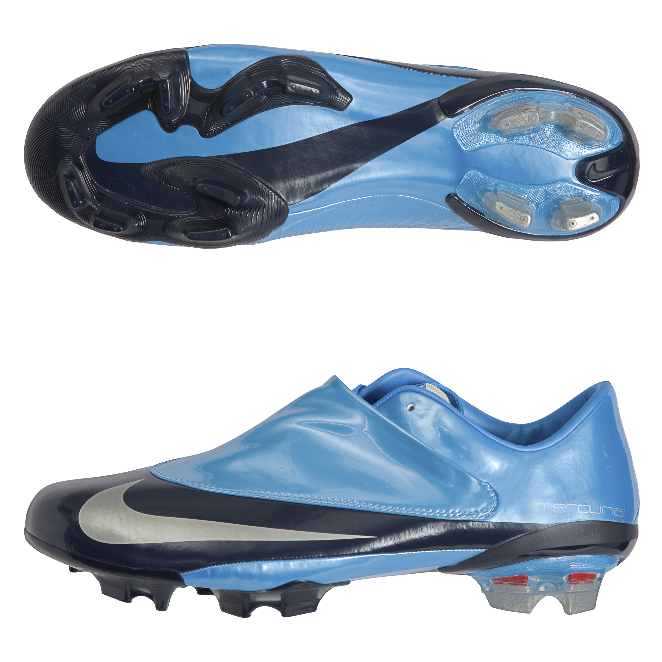 Nike Mercurial Vapor V Firm Ground Football Boots - Orn Blue/Metallic Silver/Dark Obsidian
