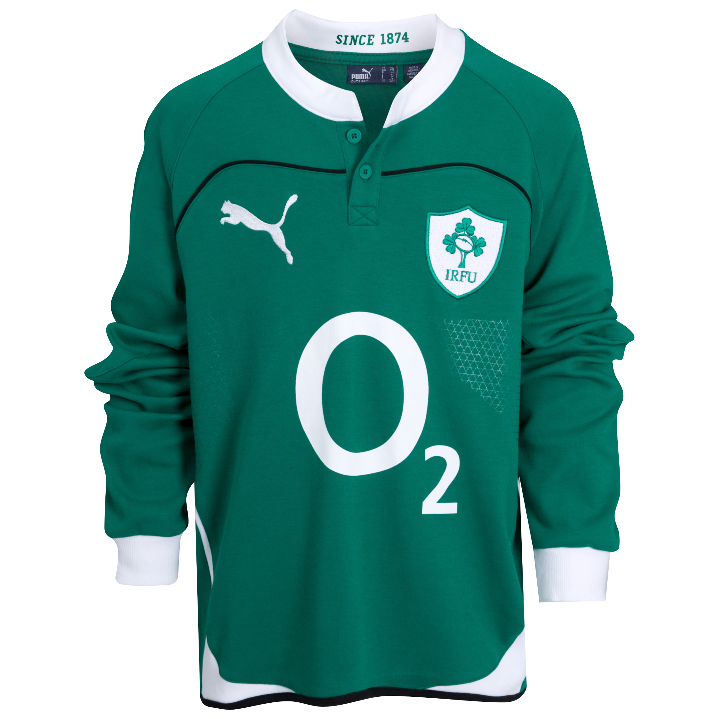 Ireland Rugby Cotton Home Shirt 2009/10 - Long Sleeve -