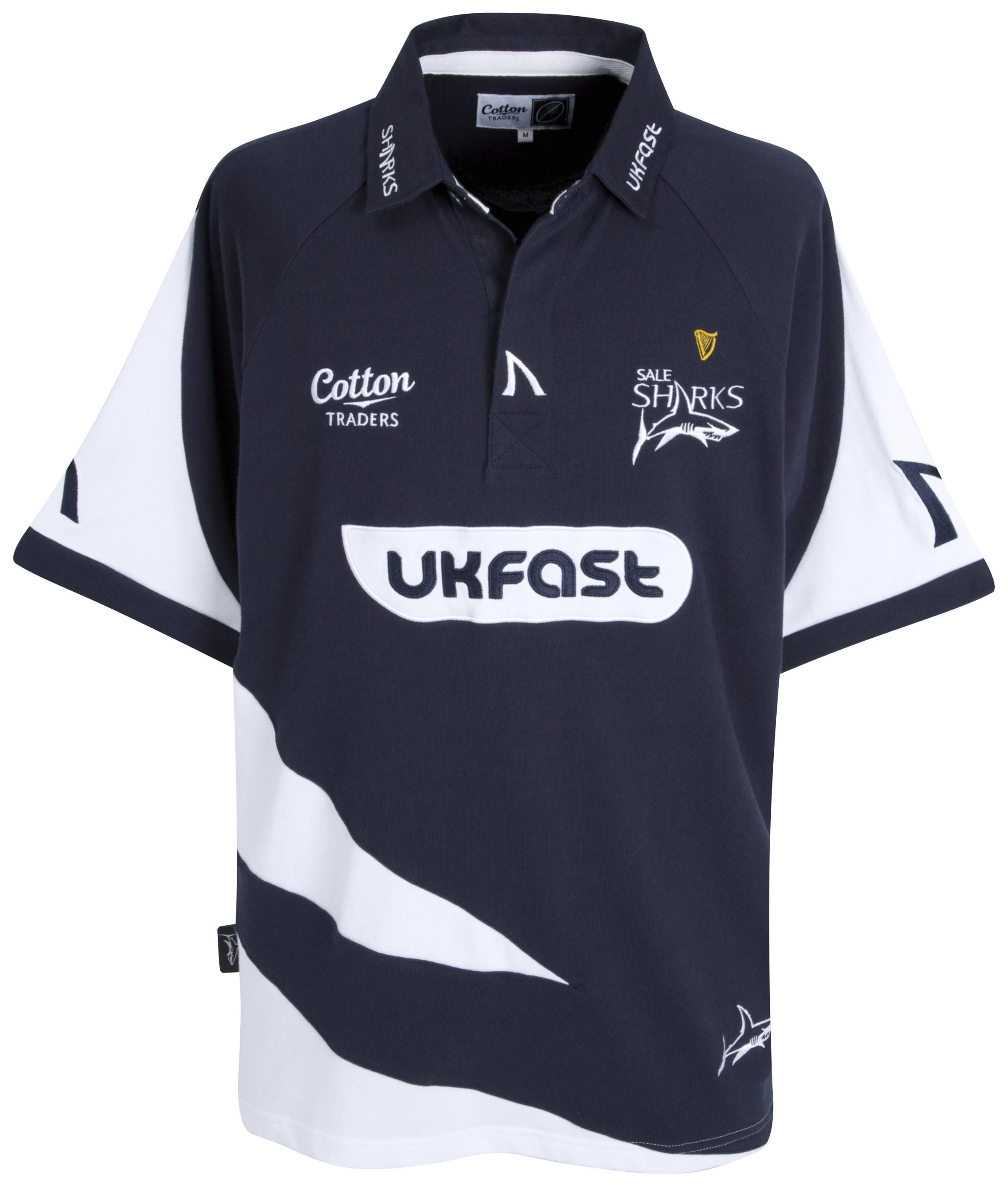 Sale Sharks 2009/10 Home Rugby Shirt - Navy/White