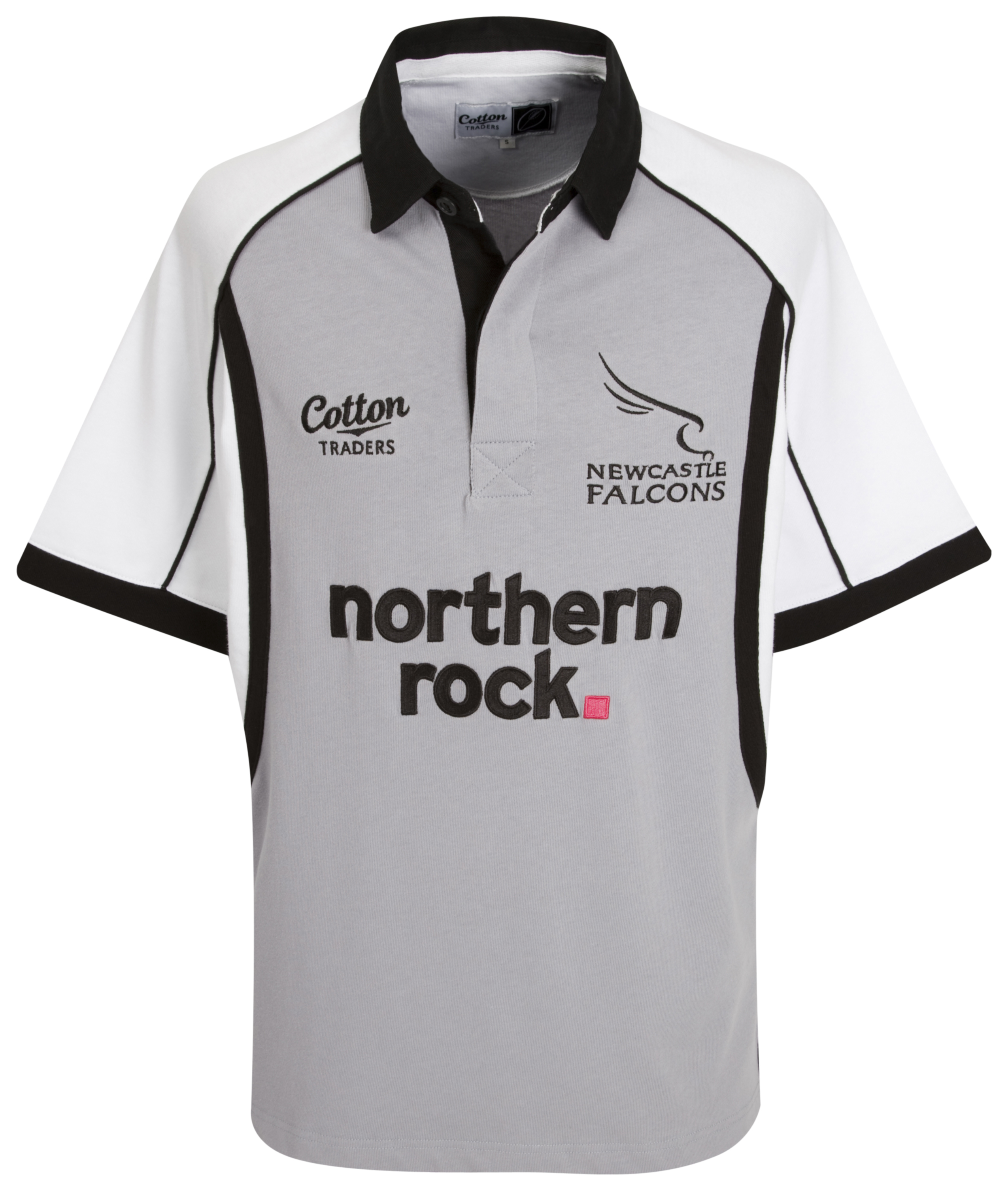 Newcastle Falcons 2009/10 Away Rugby Shirt - White/Grey