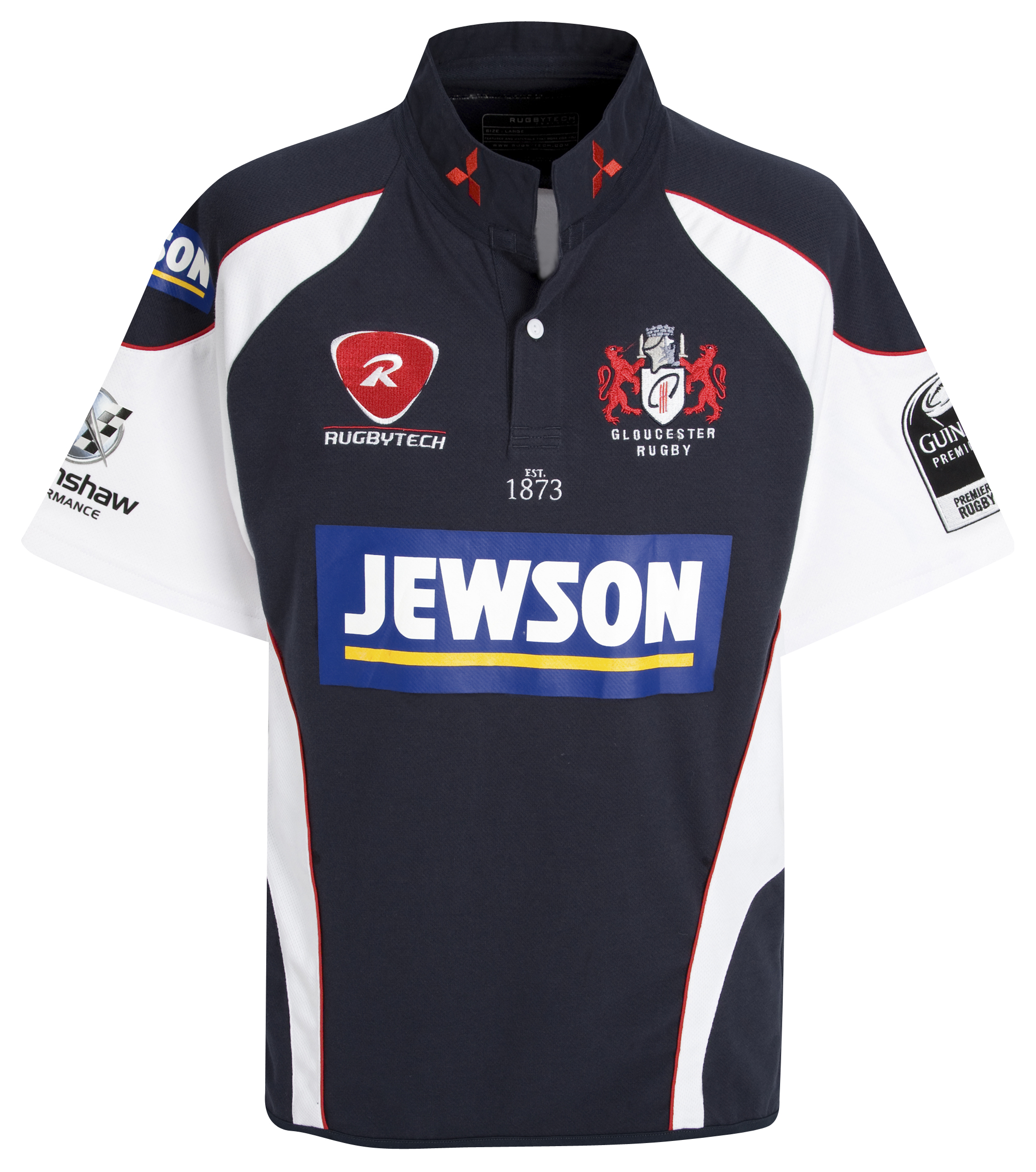 Gloucester Away Playing Rugby Shirt - Navy/White