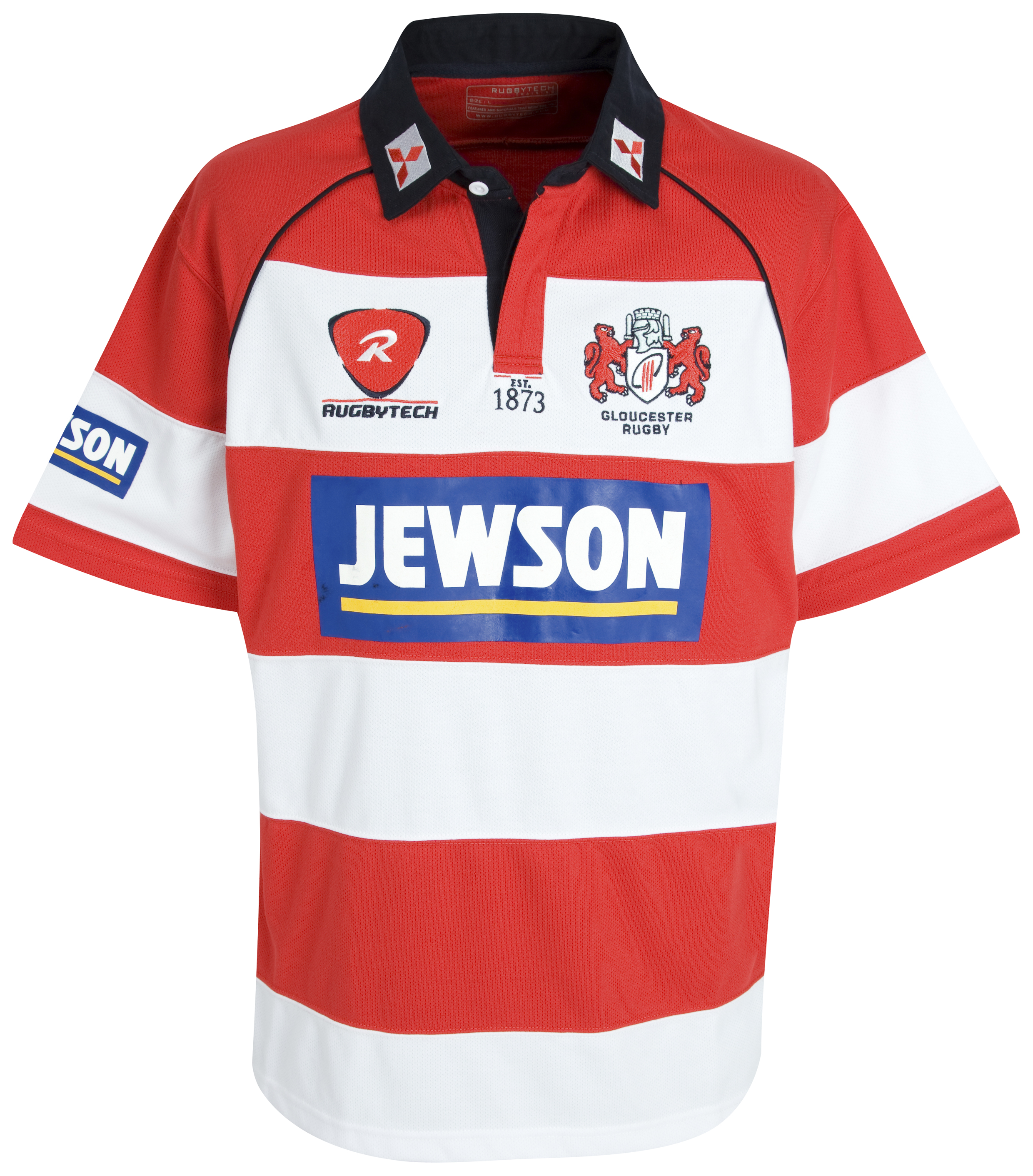 Gloucester Home Replica Rugby Shirt - Red/White