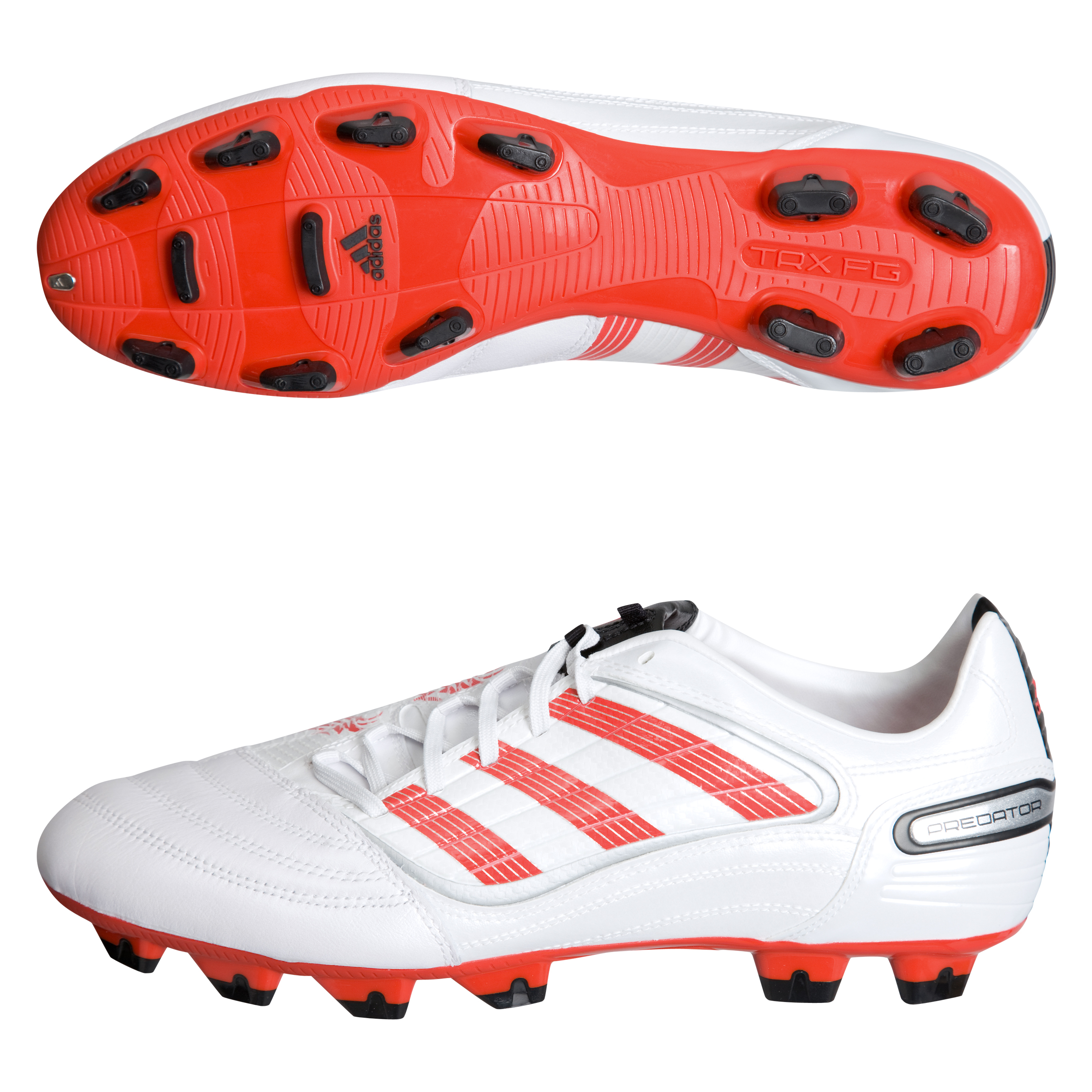 adidas Predator Absolado X Firm Ground Football Boots - White Met/Red