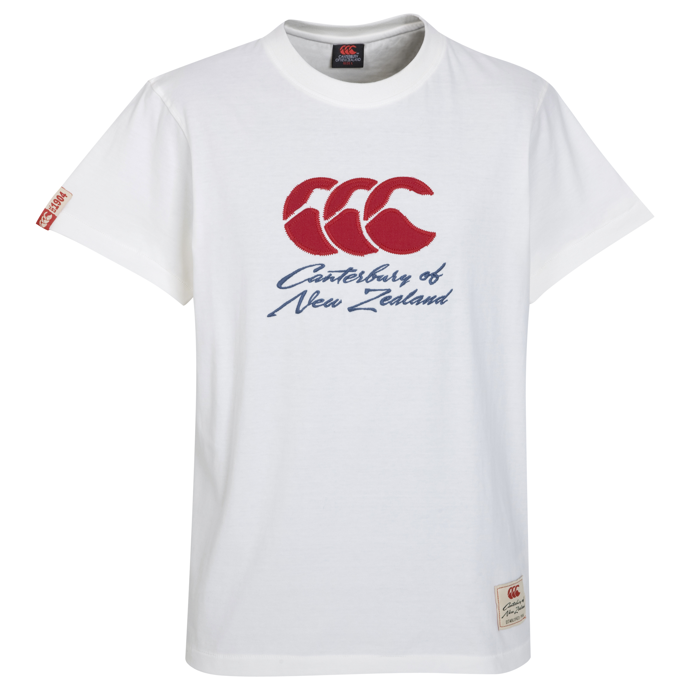 Canterbury Ccc Distressed Logo T-Shirt Natural