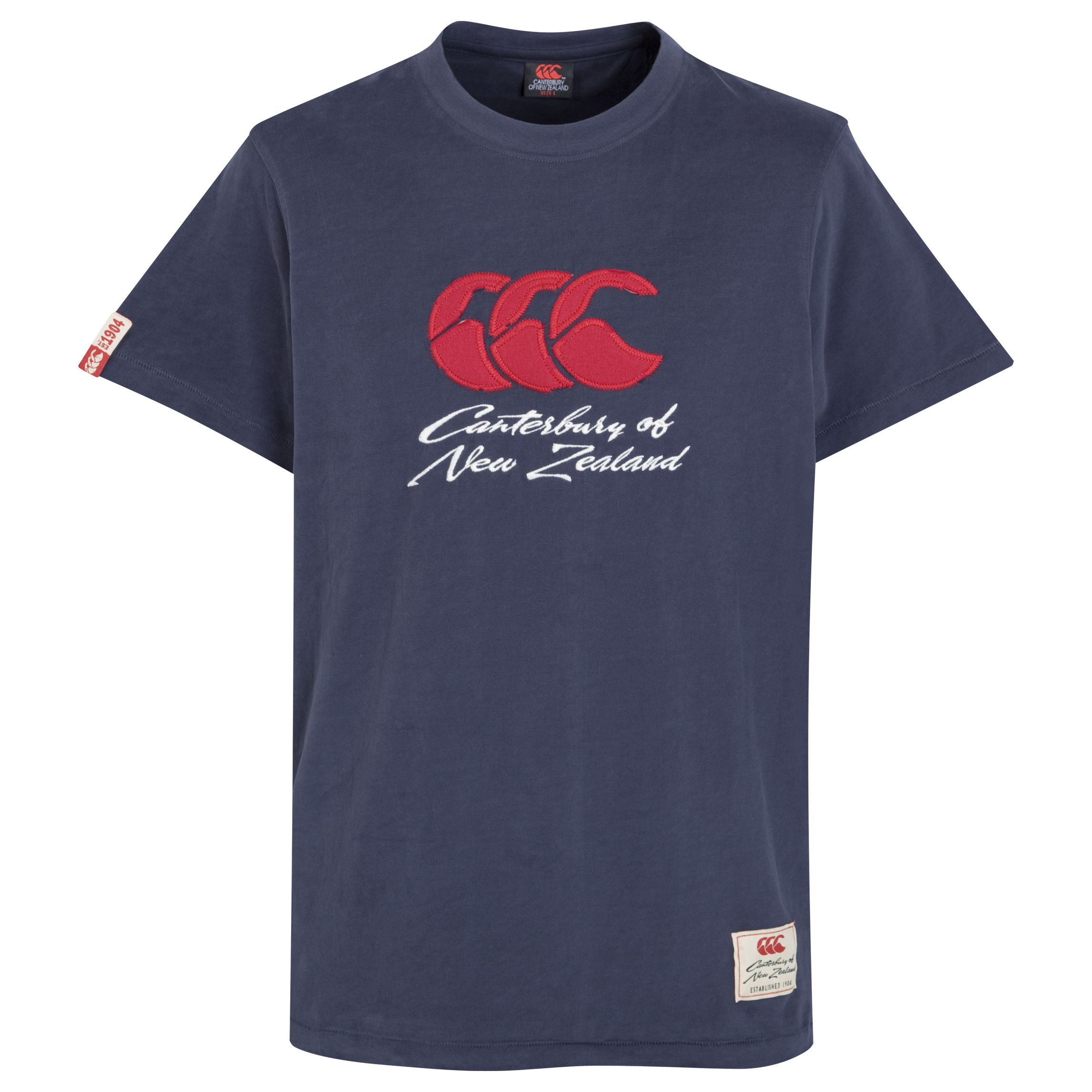 Canterbury Ccc Distressed Logo T-Shirt Boardwalk Blue