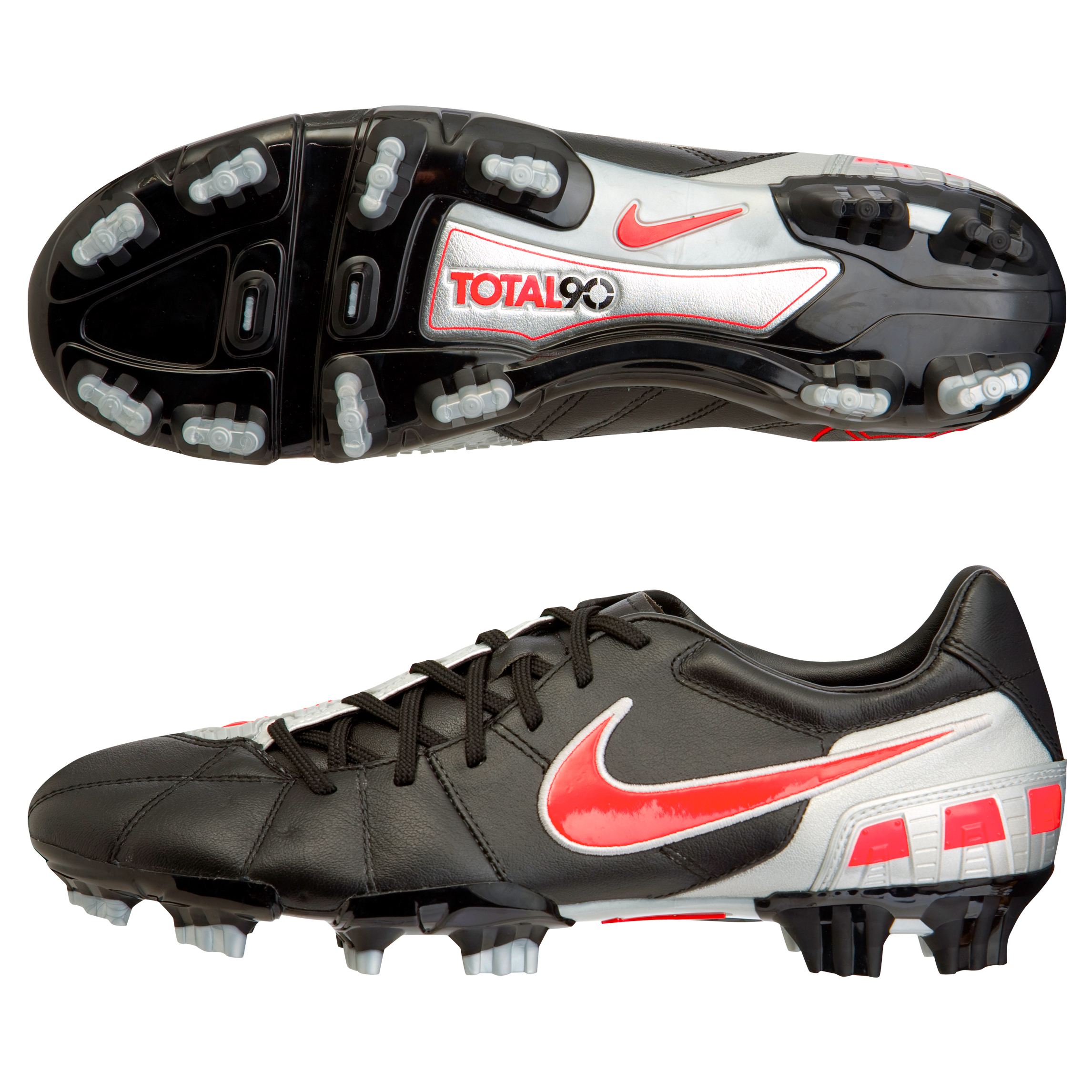 Nike Total90 Shoot III L-Firm Ground Football Boots - Black/Red