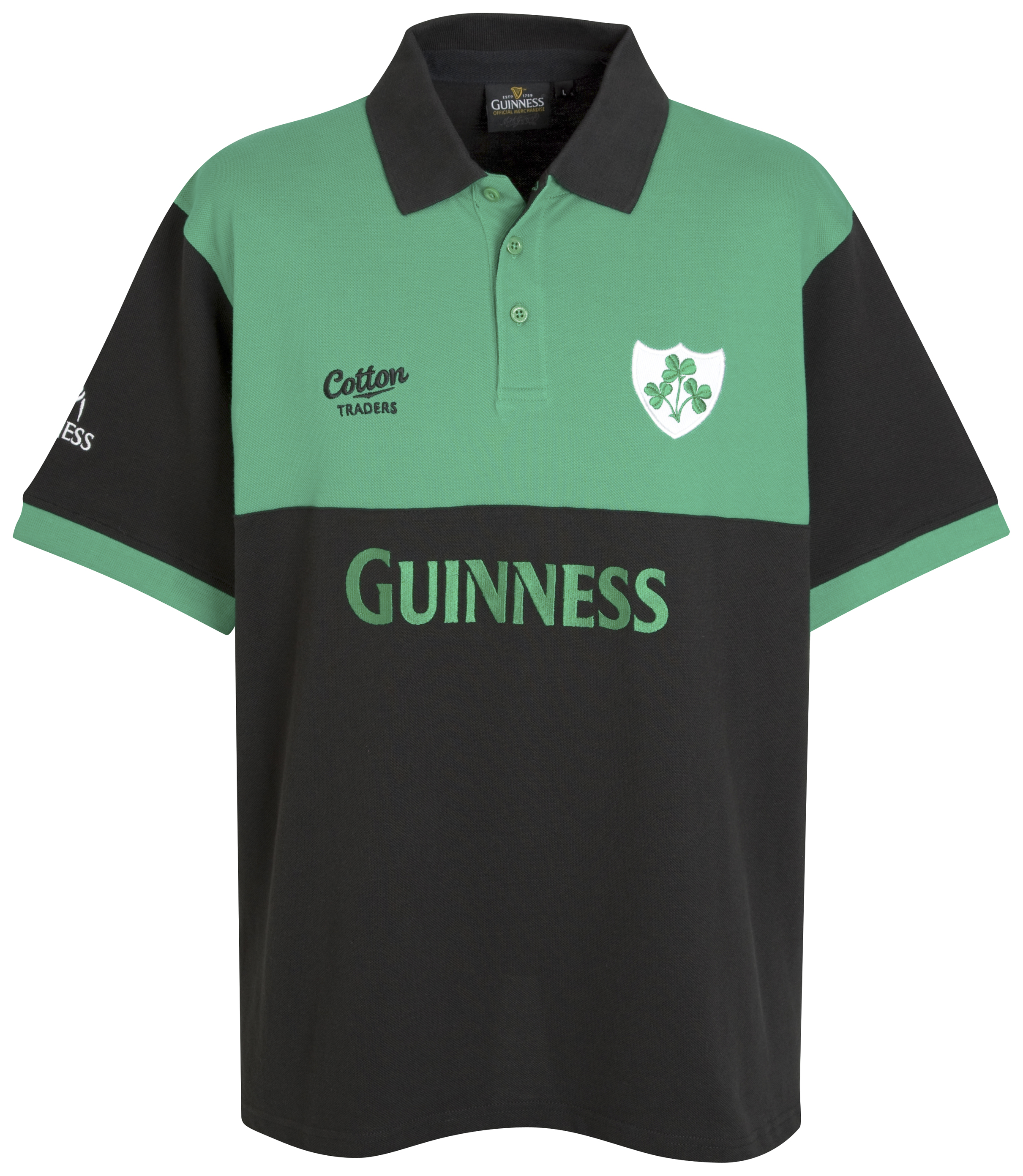 Guinness Ireland Country Classic Polo - Black/Green
