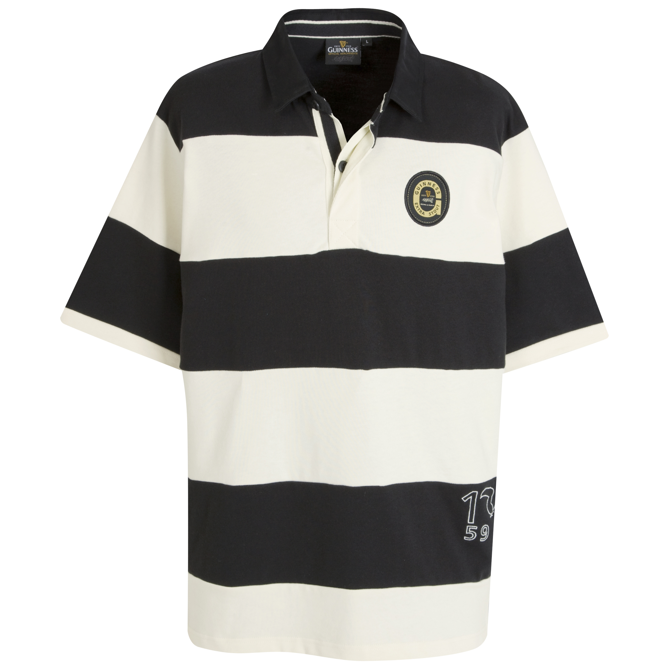 Guinness Toucan Rugby Polo - Black