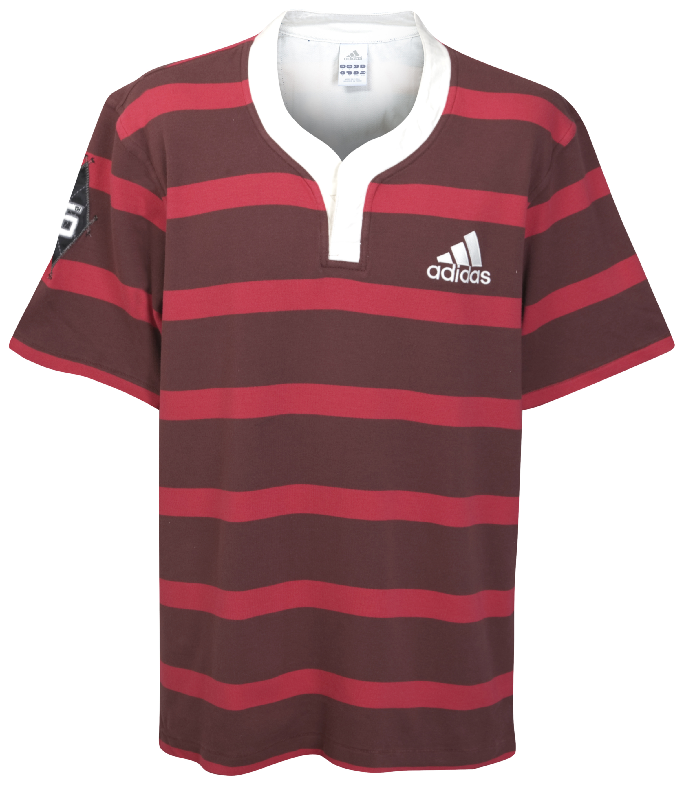 adidas Rugby Culture Short Sleeved Shirt - Deepest Red-Red Beauty