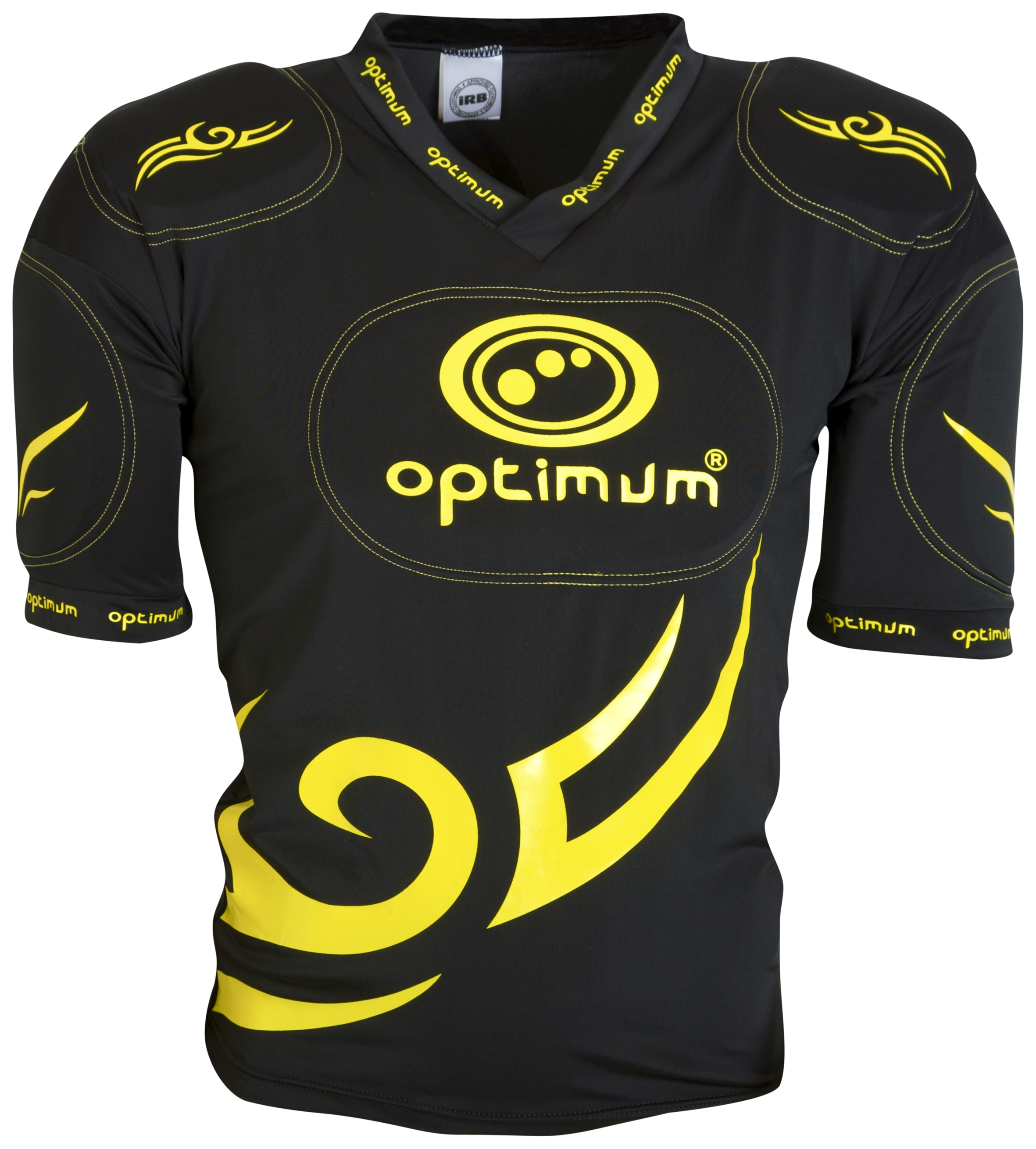 Optimum Five Pad Tribal Protection Top - Black/Yellow