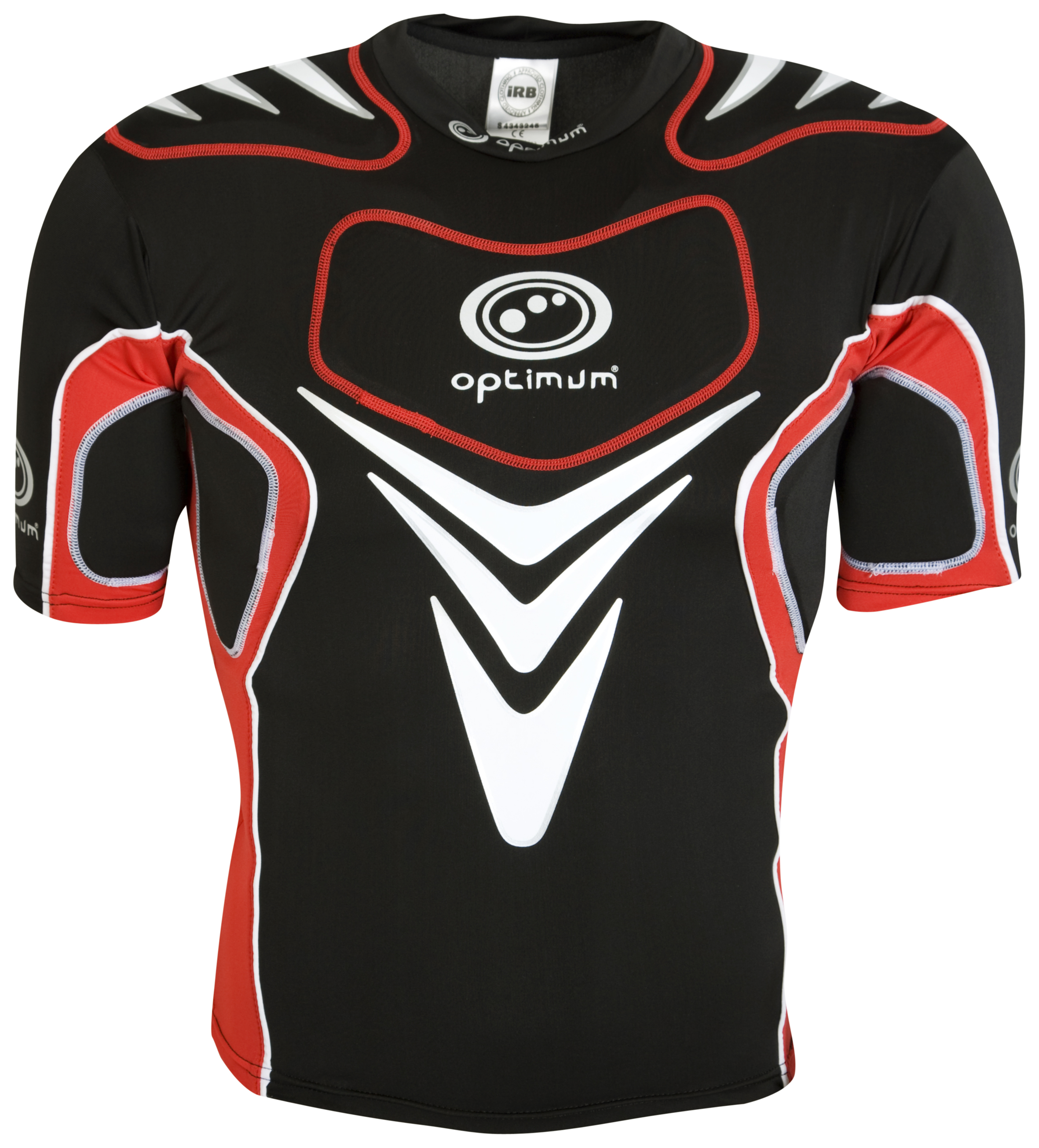 Optimum Blitz Protection Top - Black-Red-Silver - Boys