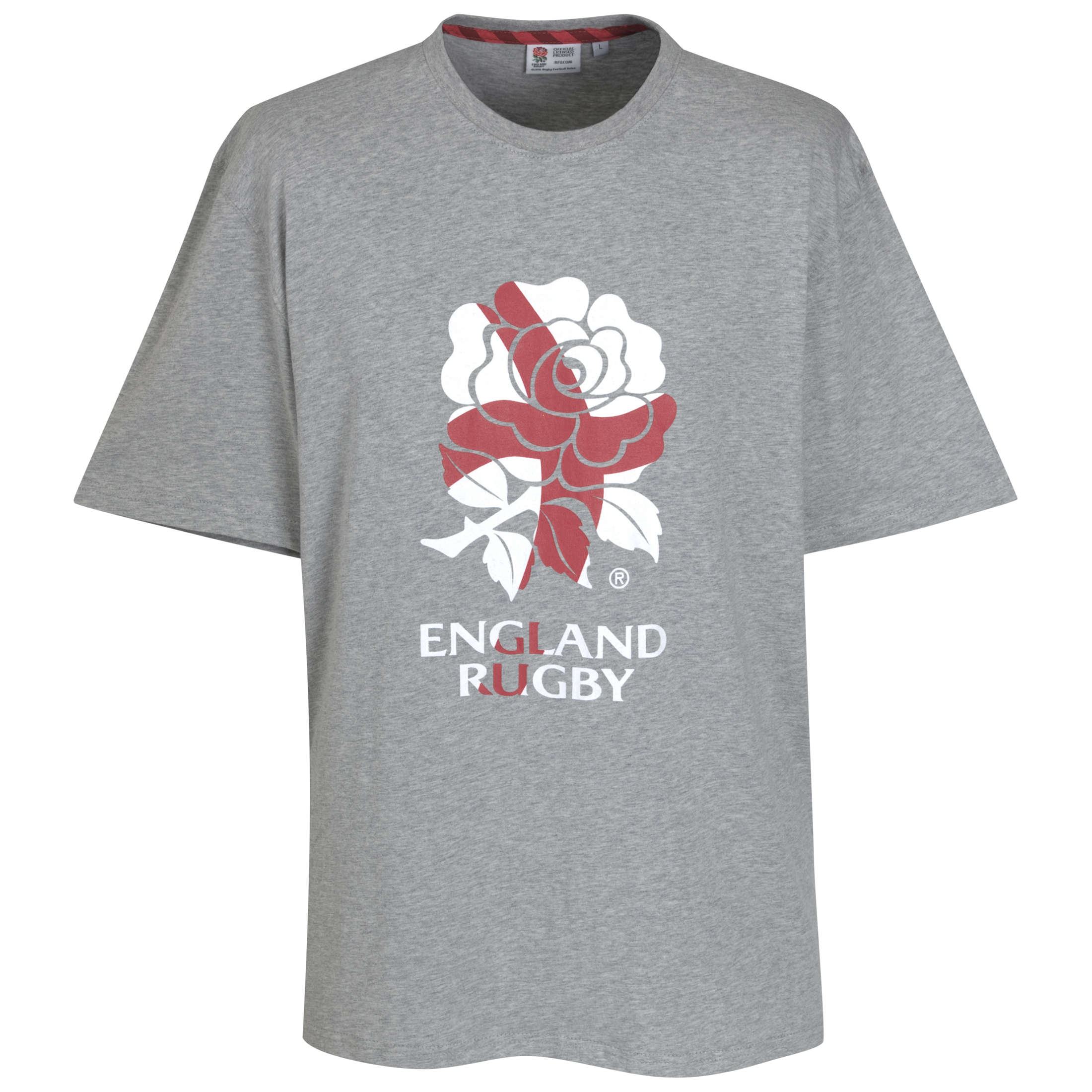 England Rugby Supporter COSG T-Shirt - Grey Marl