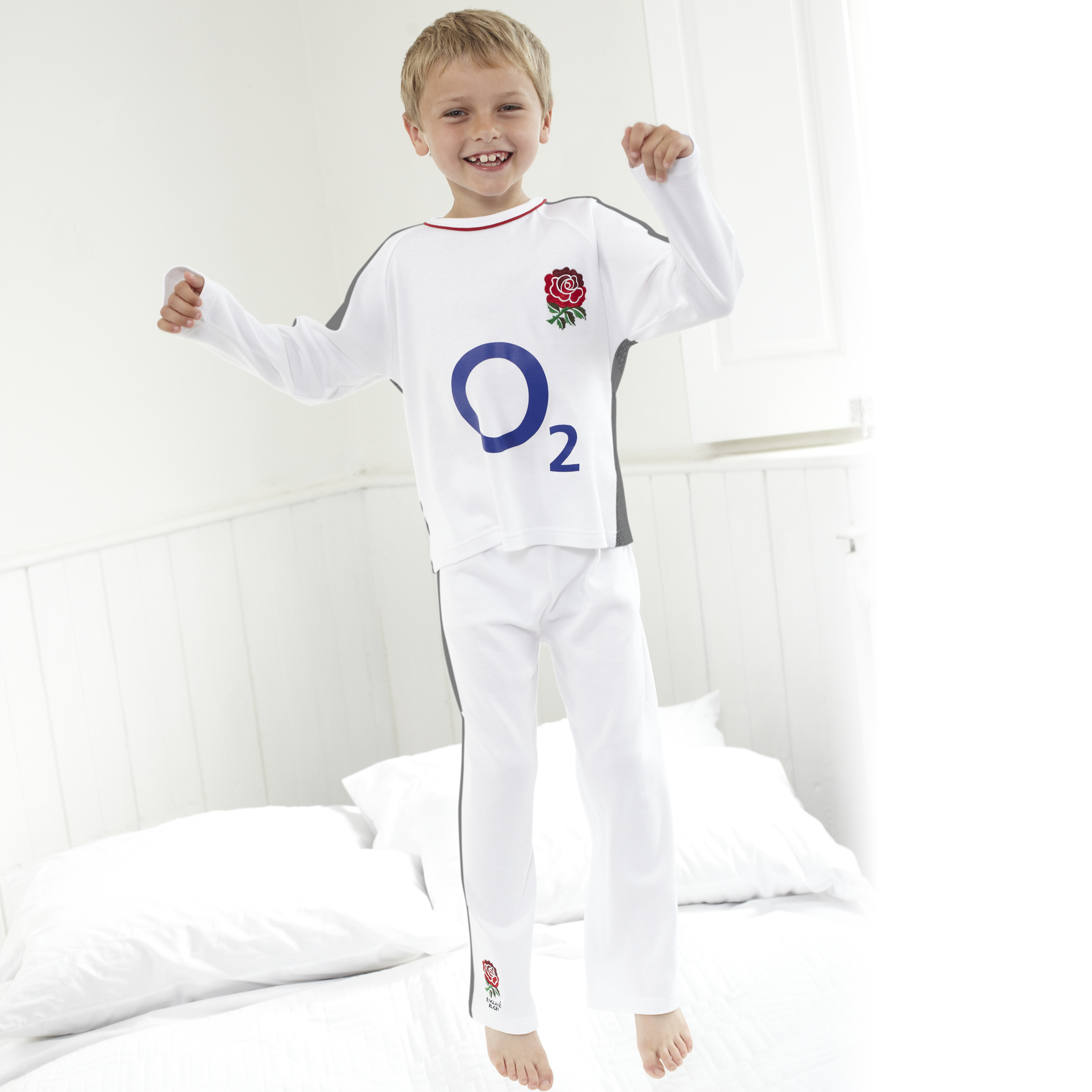England Rugby Kit Pyjamas White Infant Boys