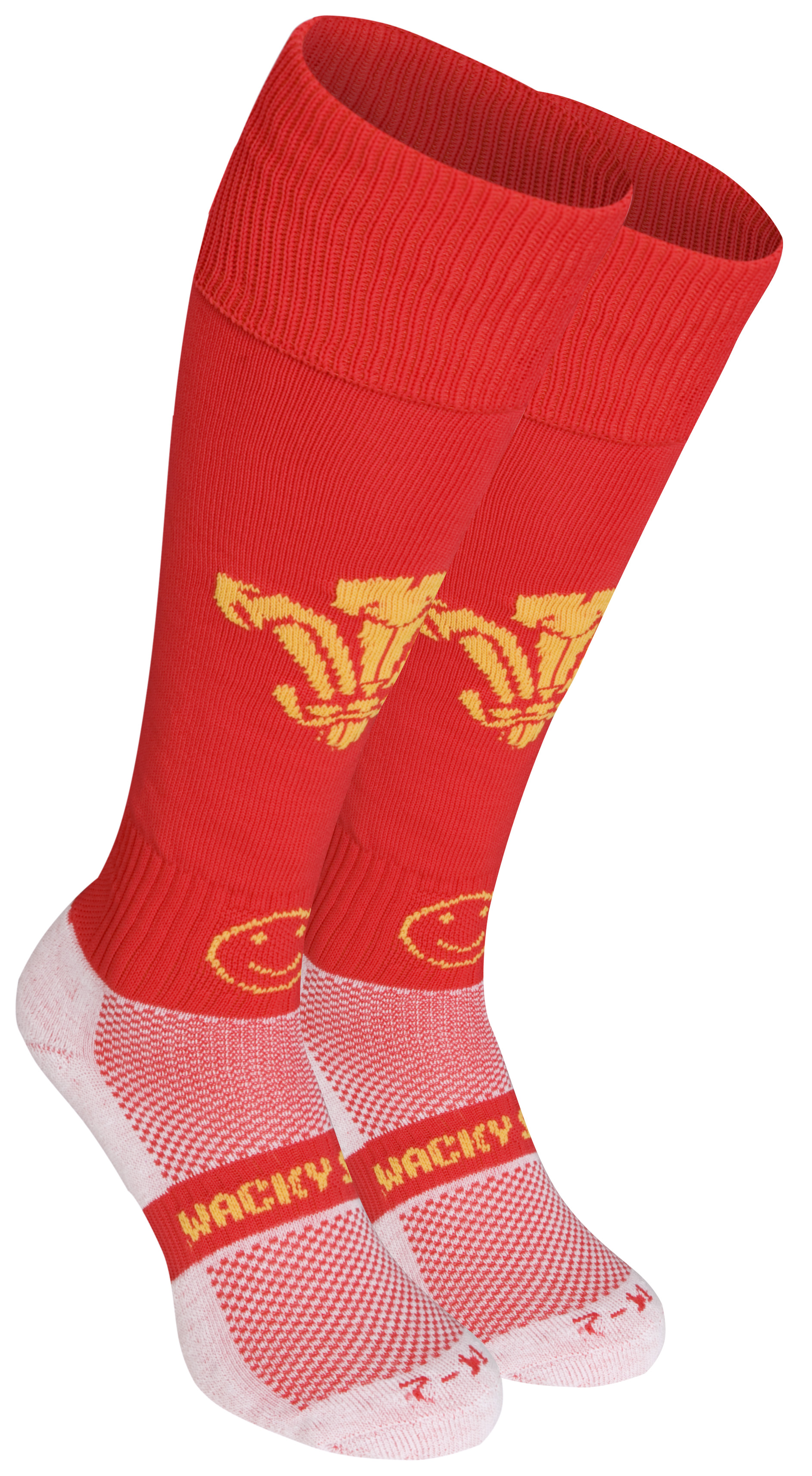 WackySox Wales Socks - Red - Size 2-6