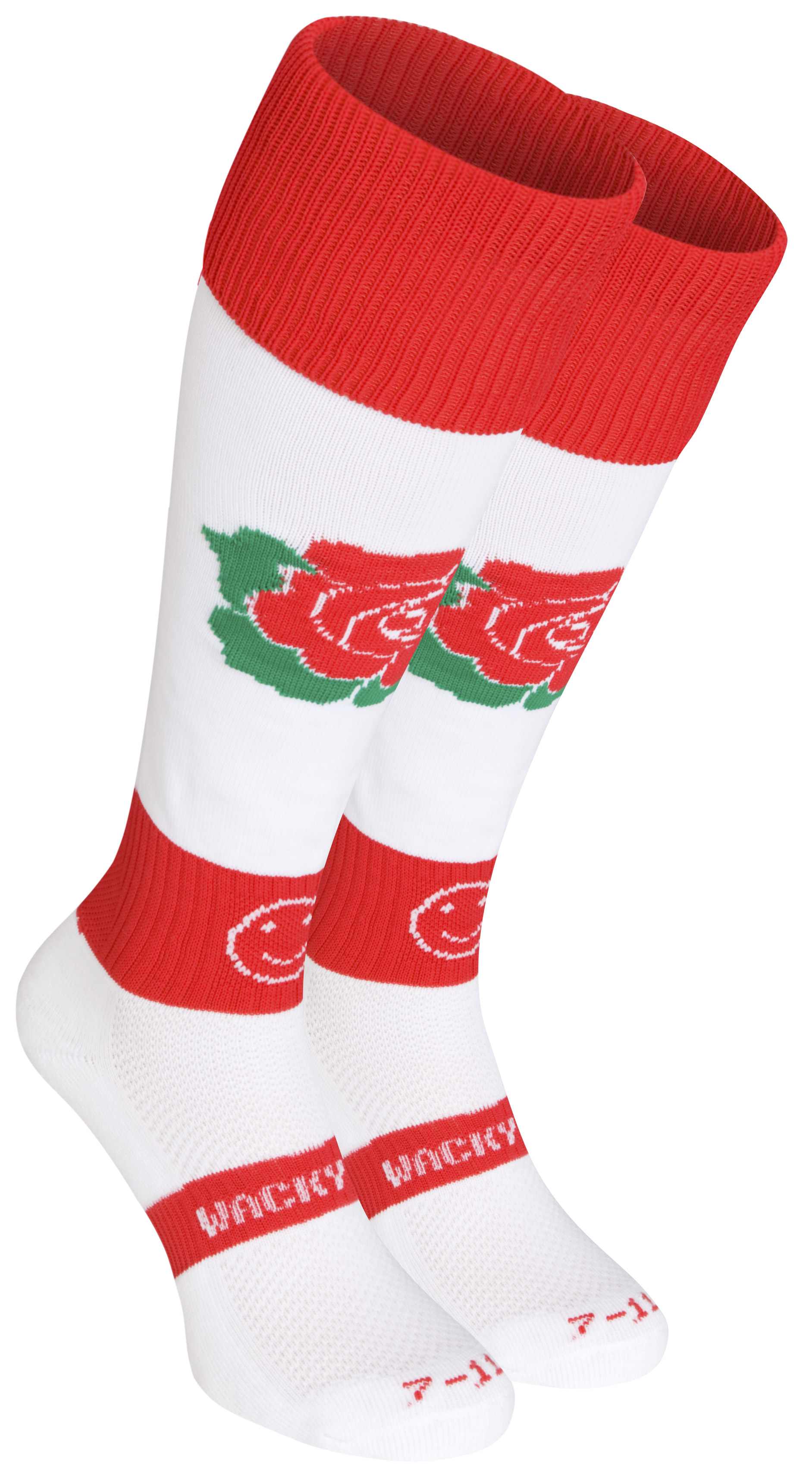 WackySox England Socks - White/Red - Size 7-11