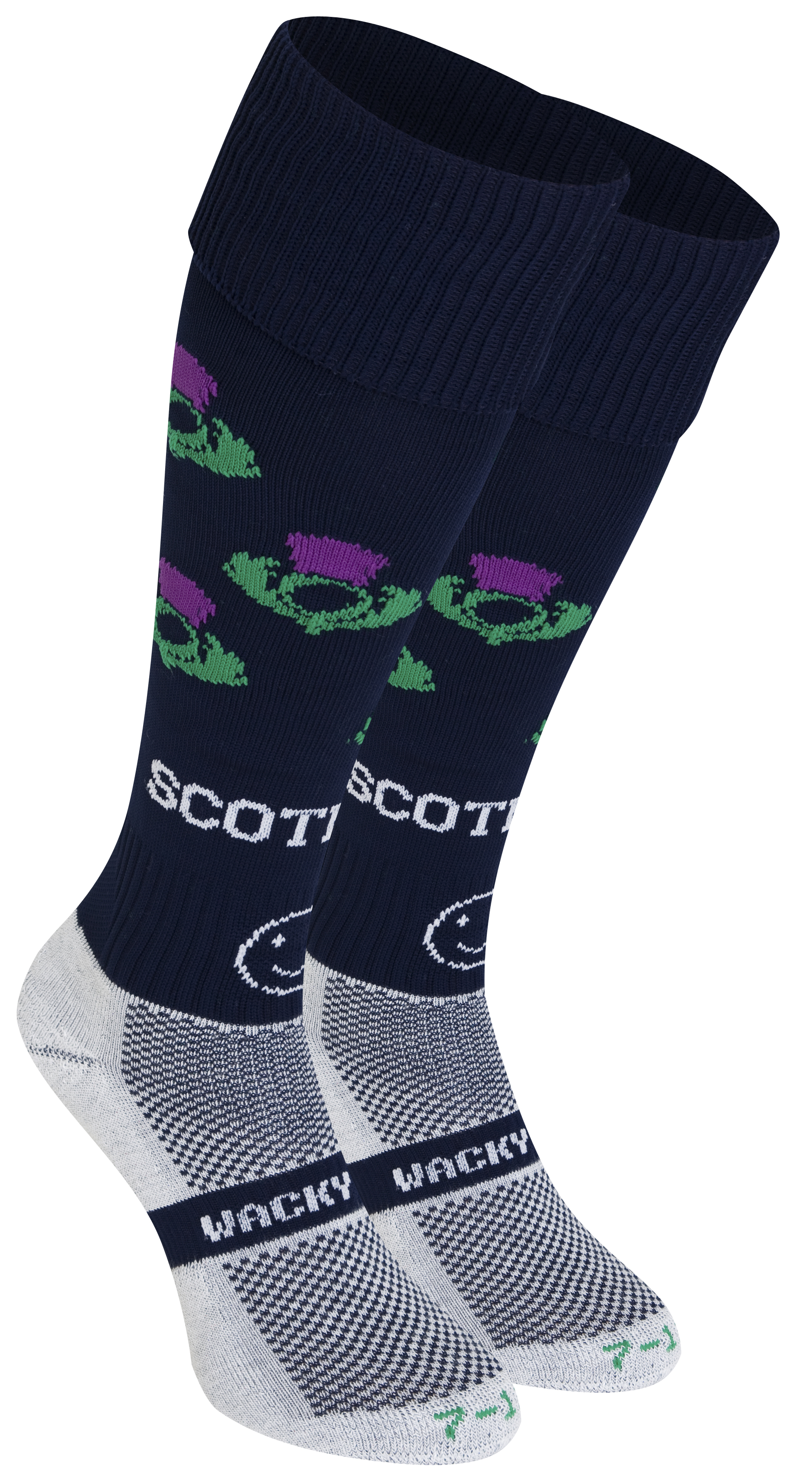 WackySox Scotland Socks - Blue - Size 12-14