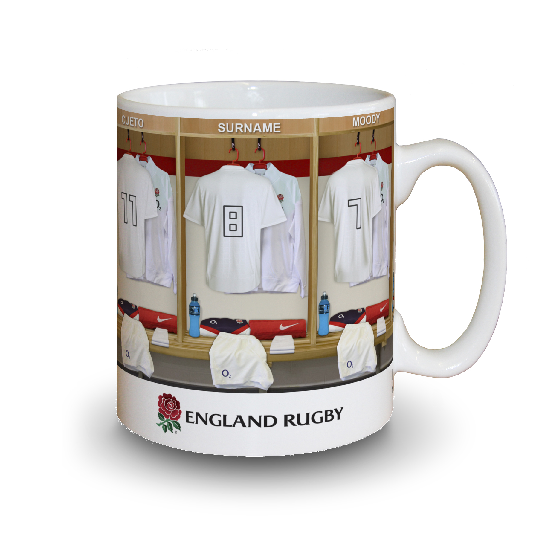 England Rugby Personalised Dressing Room Mug