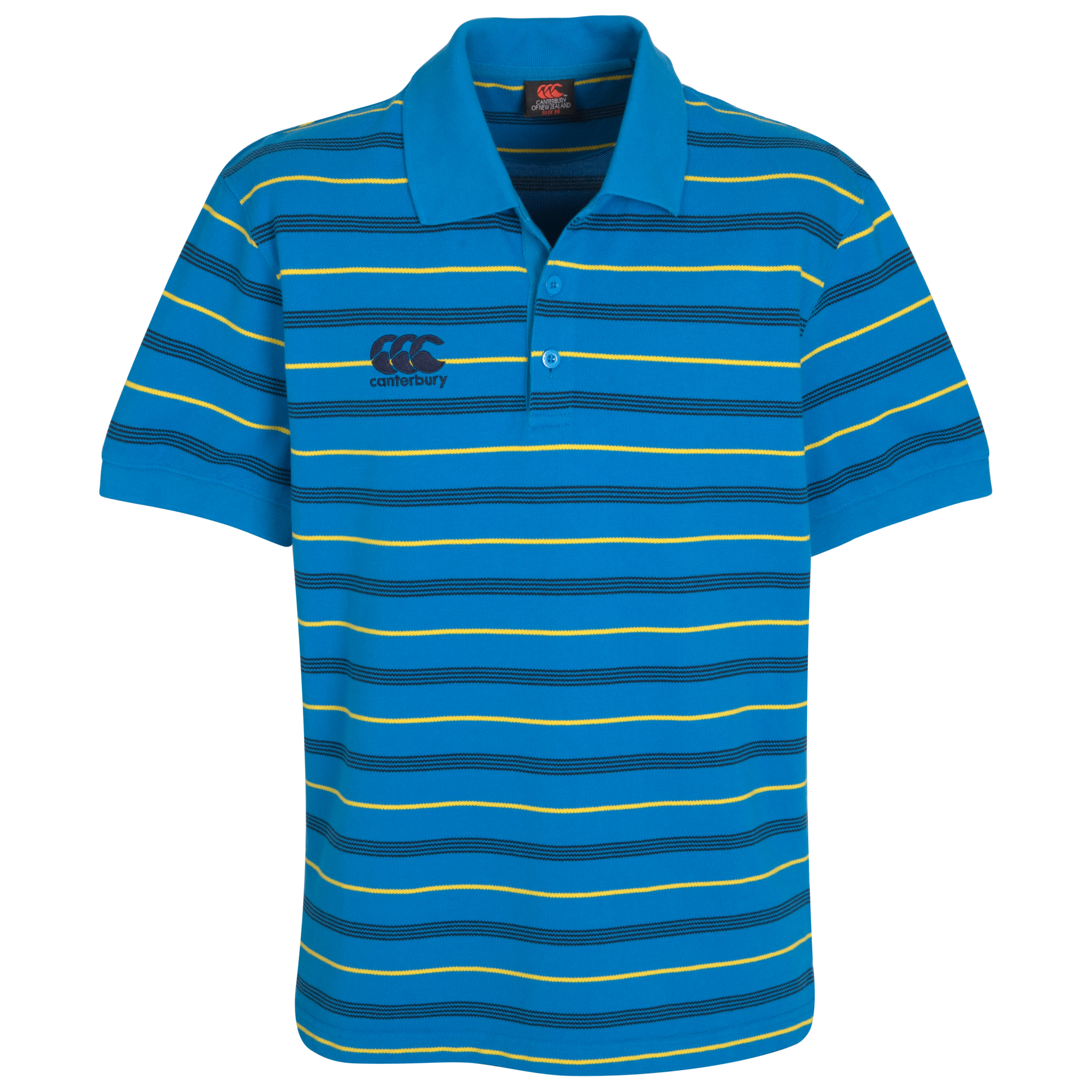 Canterbury Hoop Pique Polo Shirt - Electric Blue