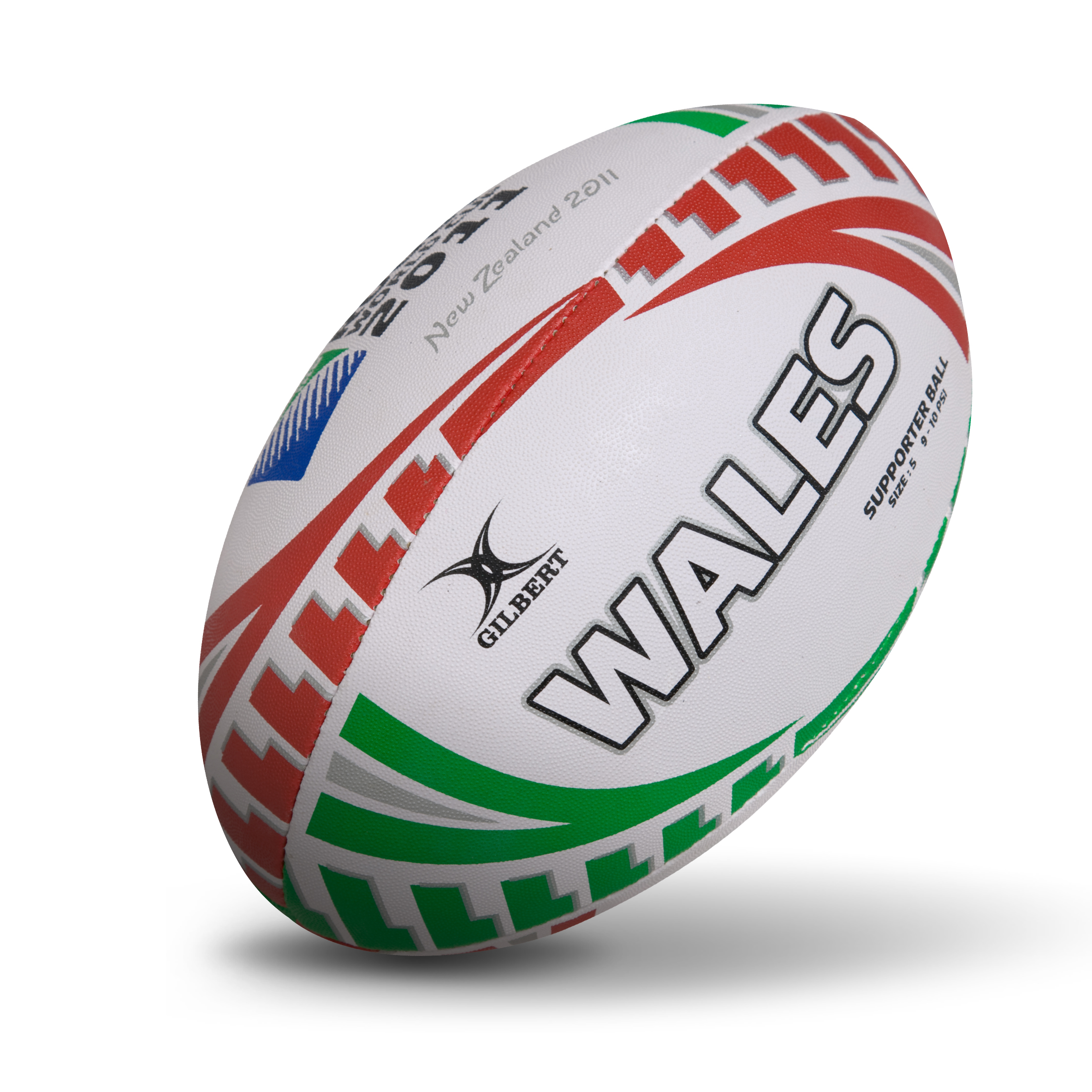 Gilbert Rugby World Cup 2011 Wales Supporters Ball - Size 5
