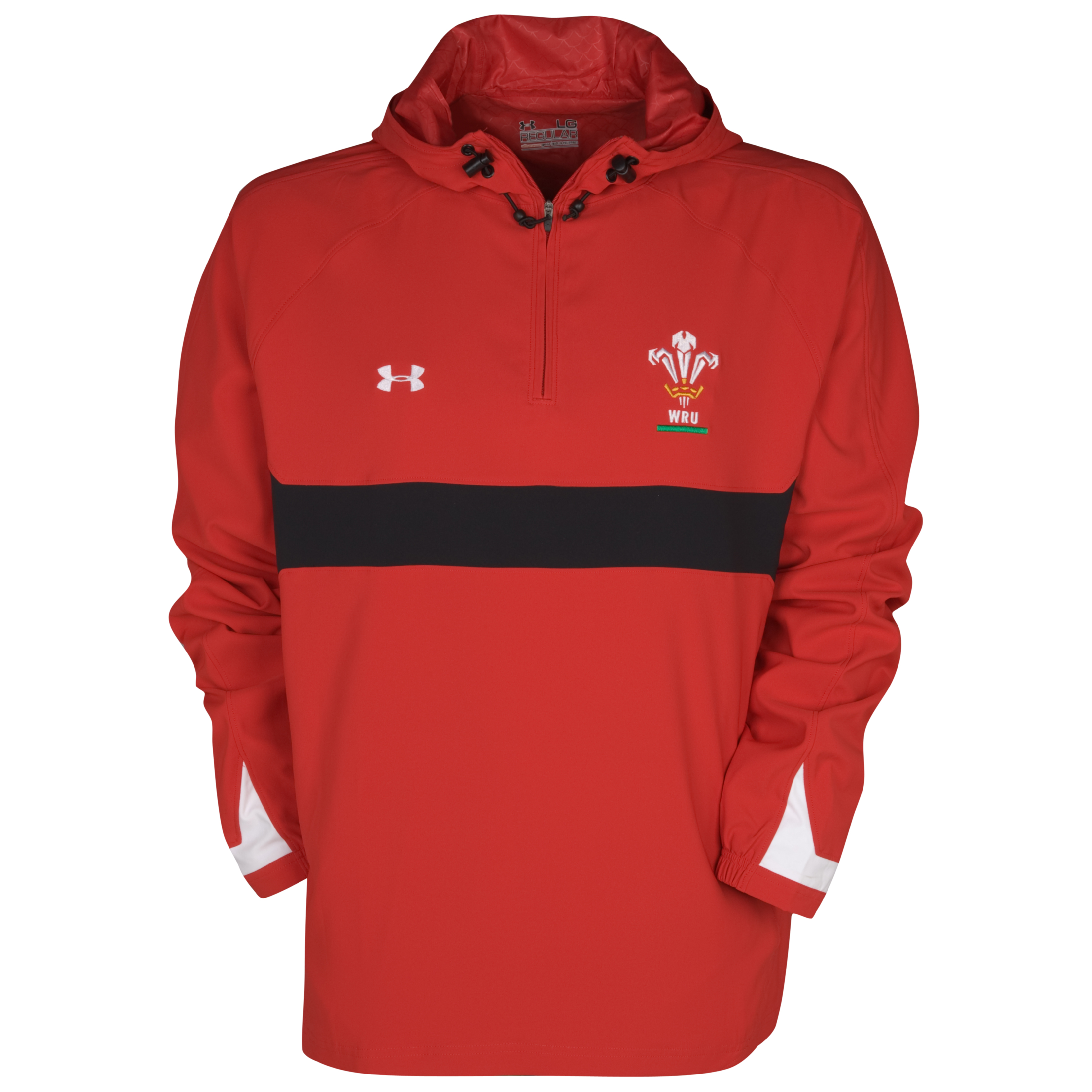 Wales Rugby Union 1-4 Zip Contact Jacket - Red-Black