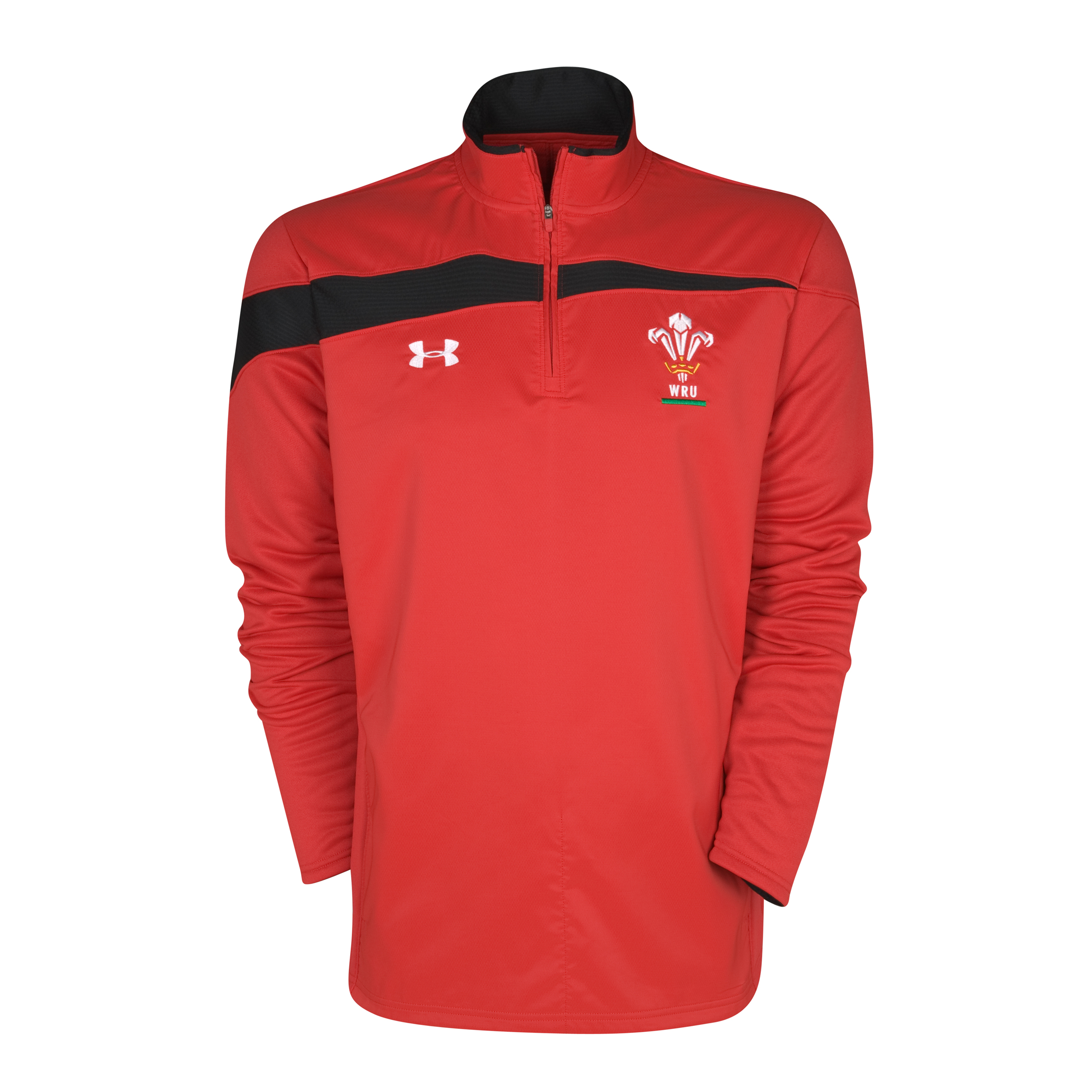 Wales Rugby Union 10k Force 1-4 Zip Top - Red-Black