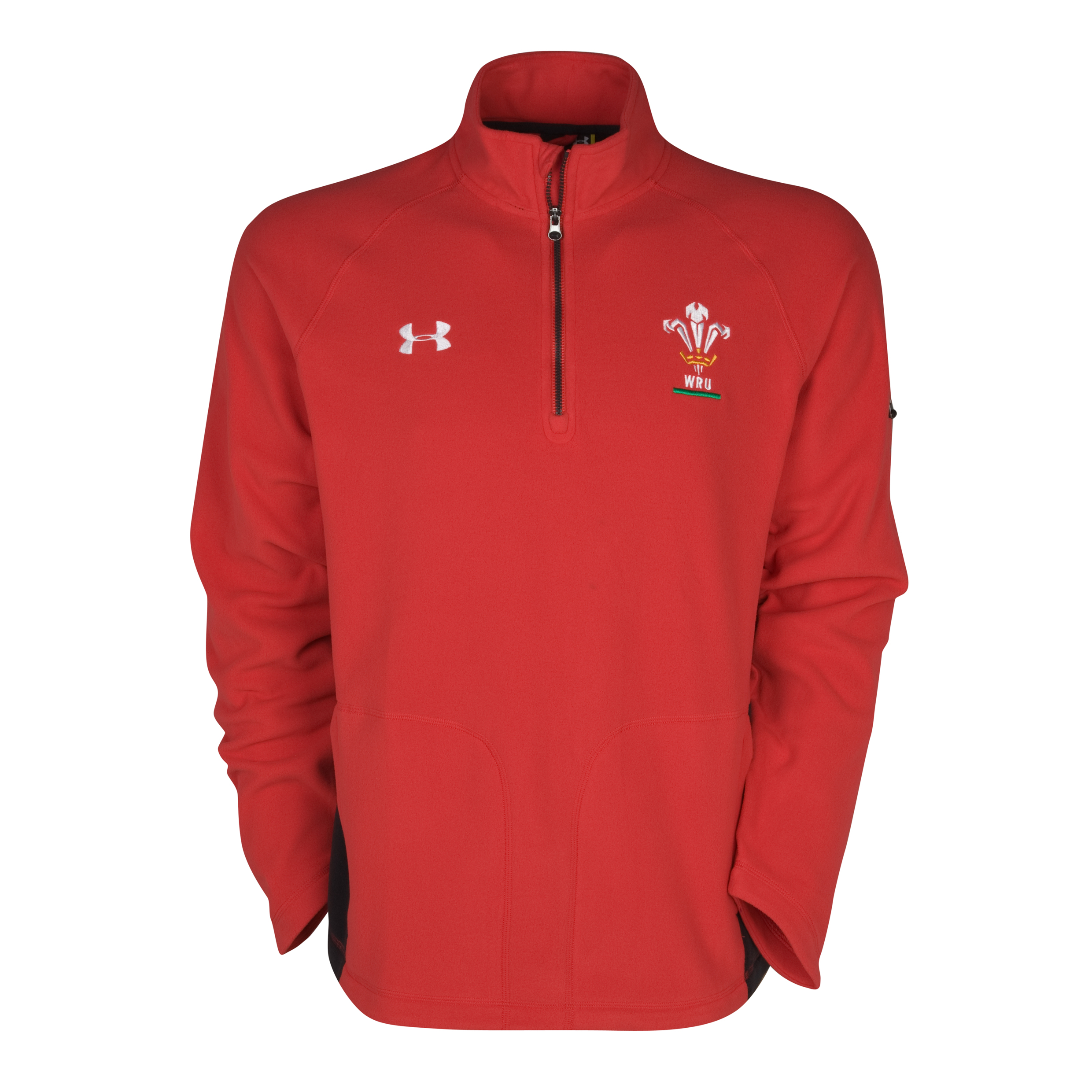 Wales Rugby Union Hundo 1.0 1-4 Zip Micro Fleece - Red-Black
