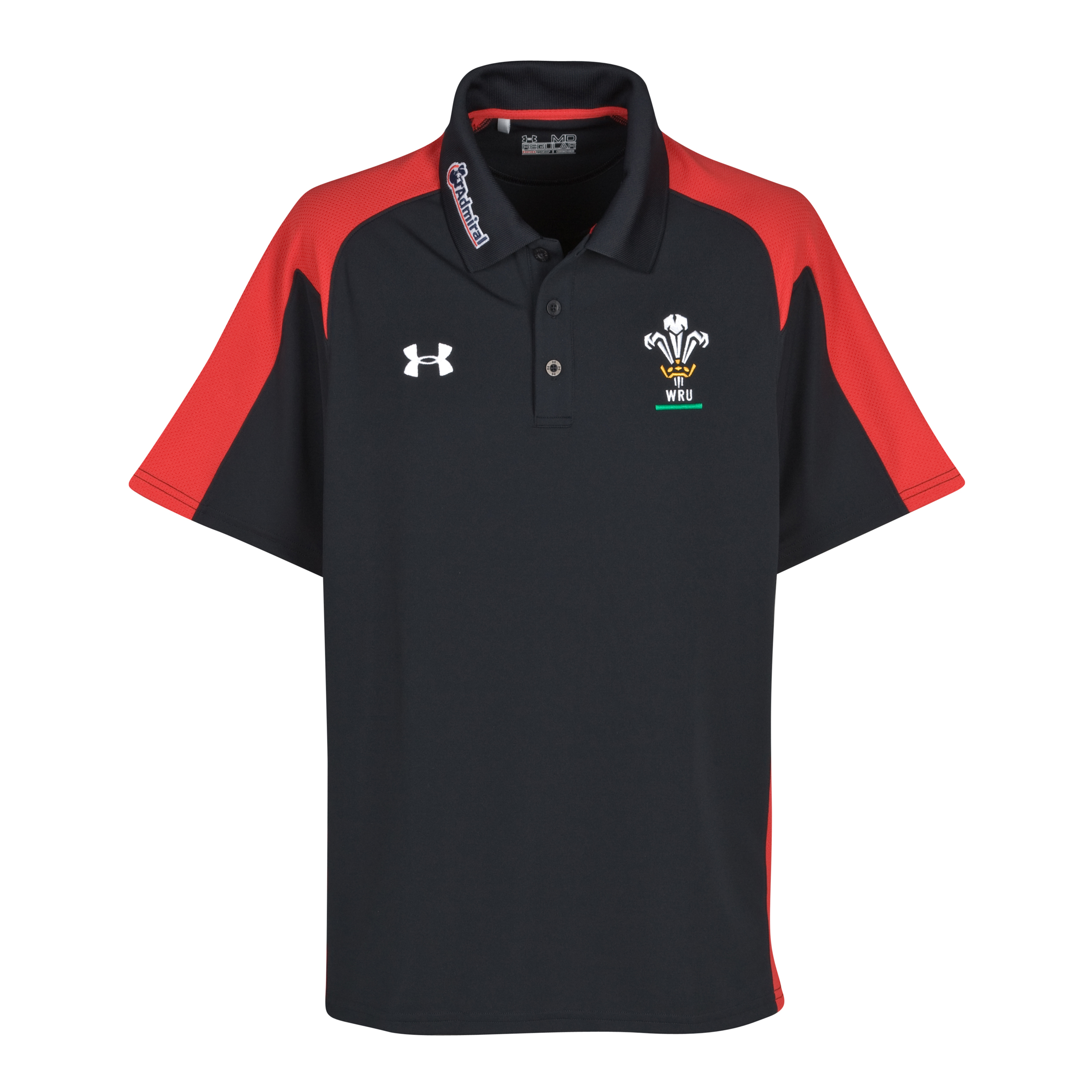Wales Rugby Union Calcutta Polo - Black-Red