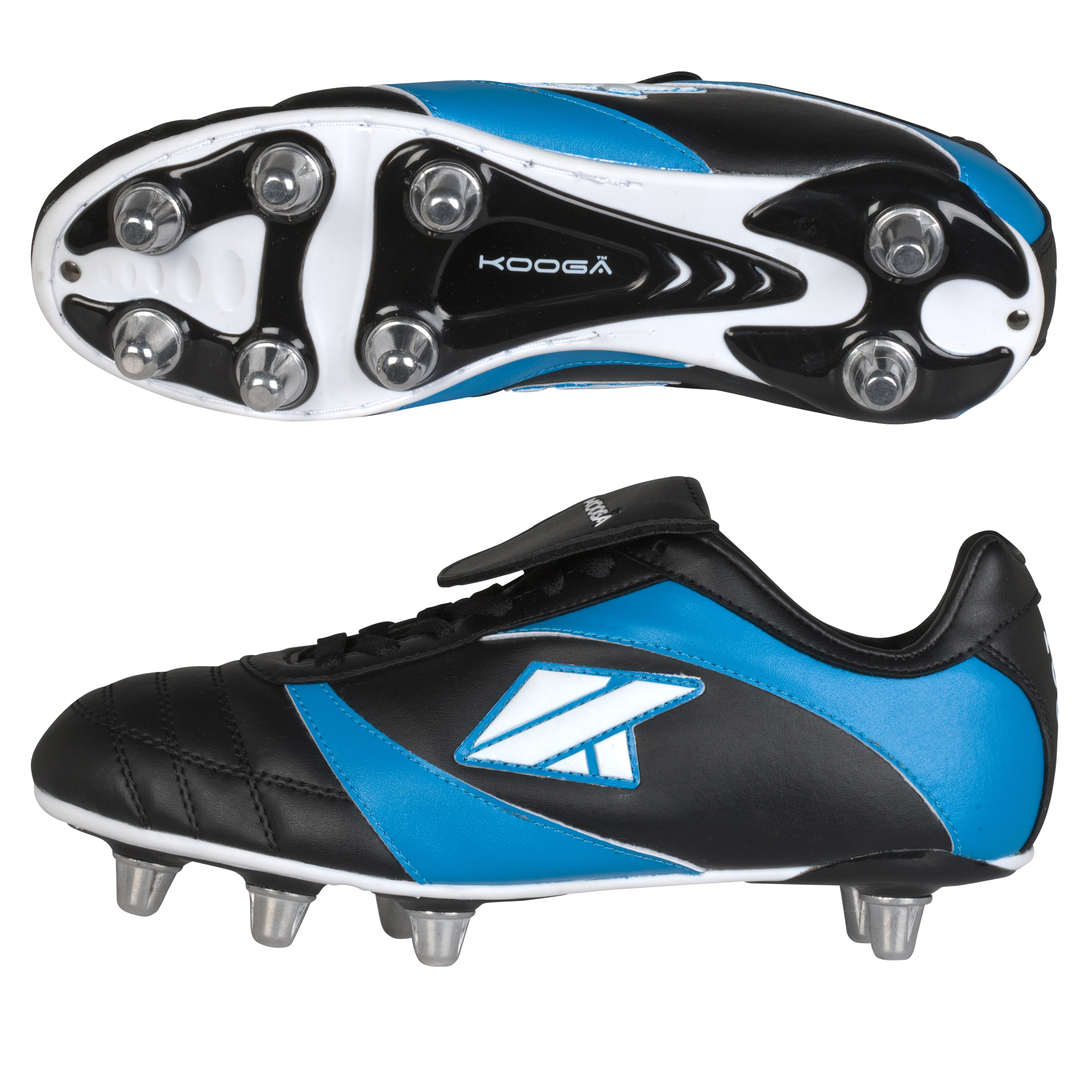 Kooga Nuevo Cs-4 Lcst Rugby Boots - Black-Cyan-White