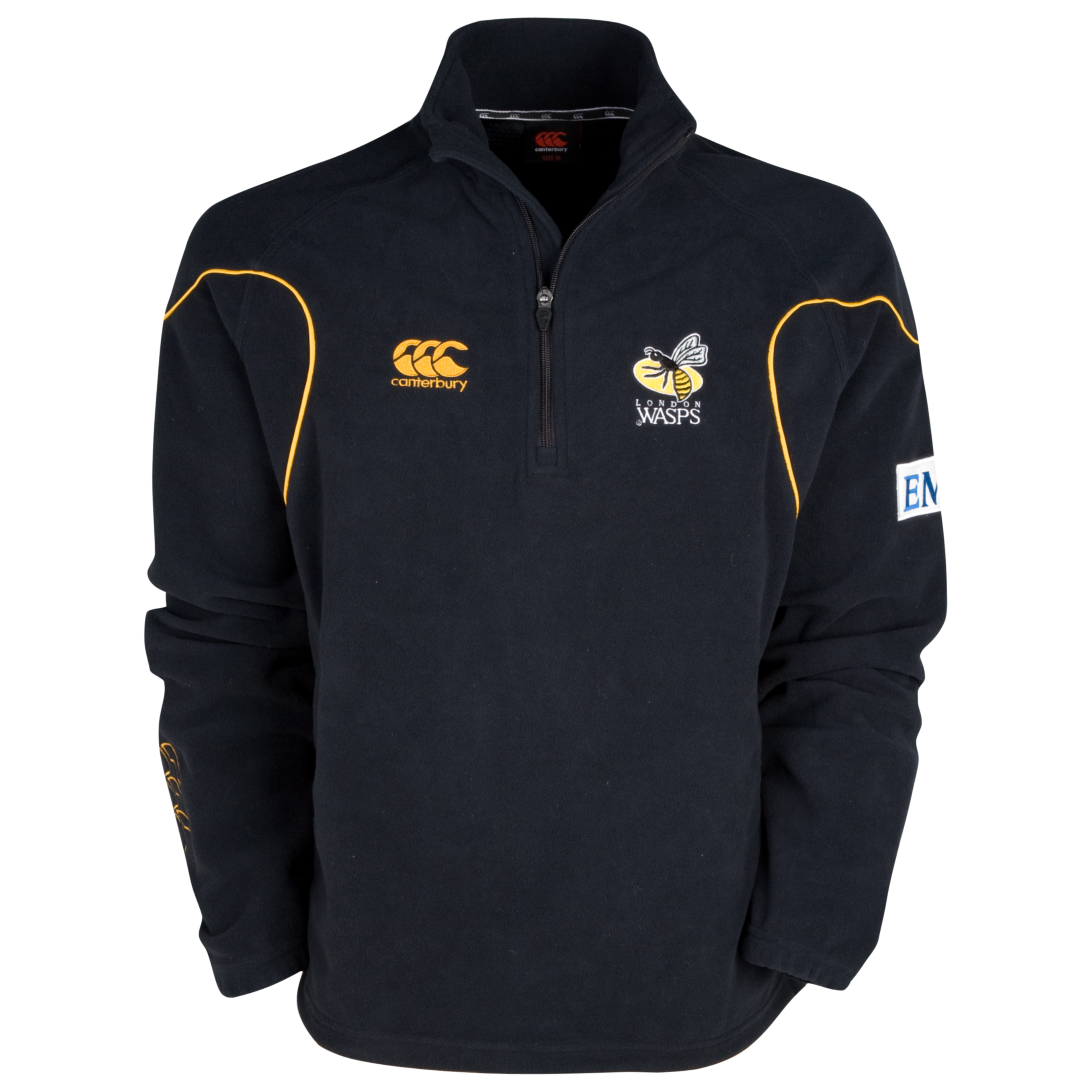 London Wasps 1-4 Zip Microfleece - Black-Gold