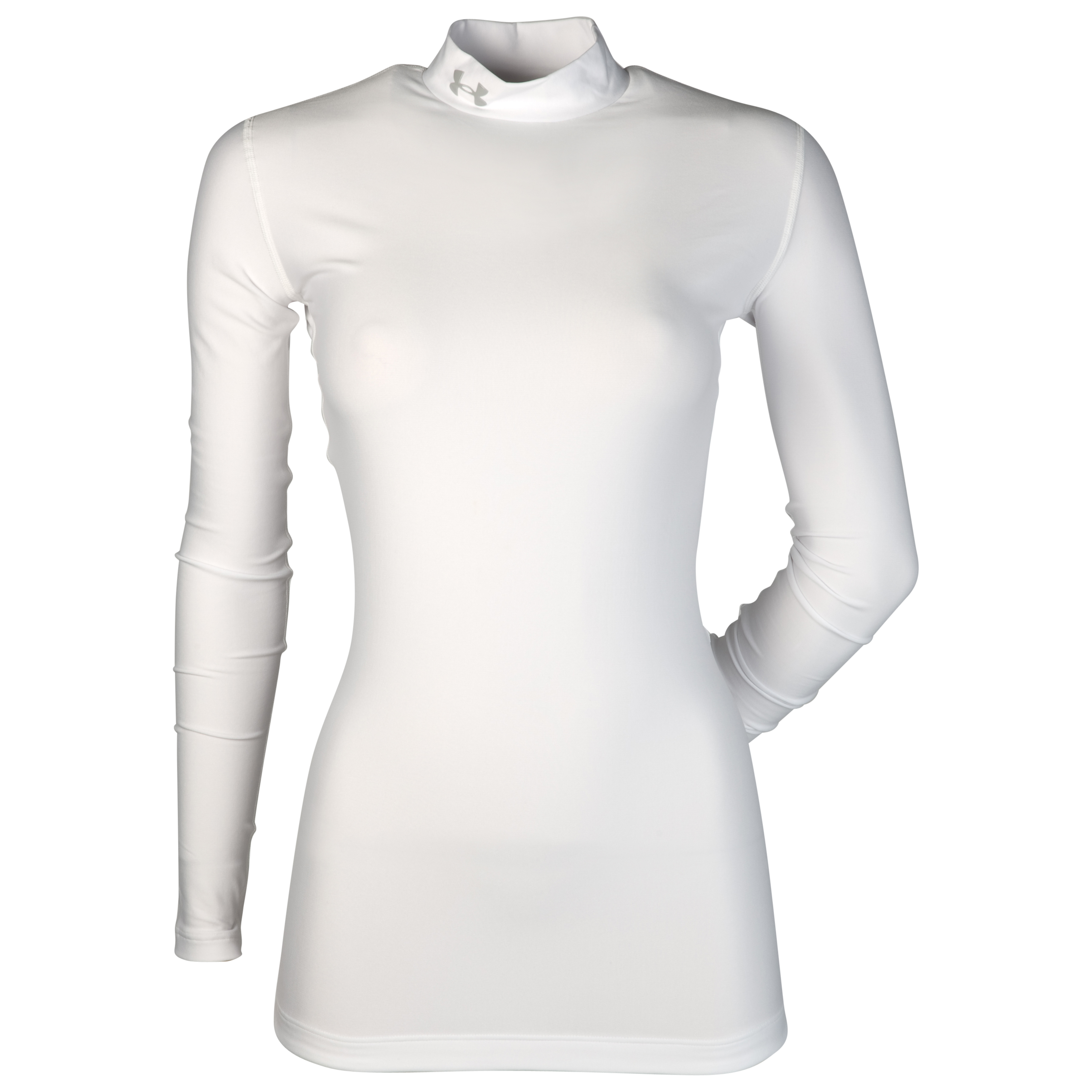 Under Armour Coldgear Compression Mock - White/Aluminium - Womens