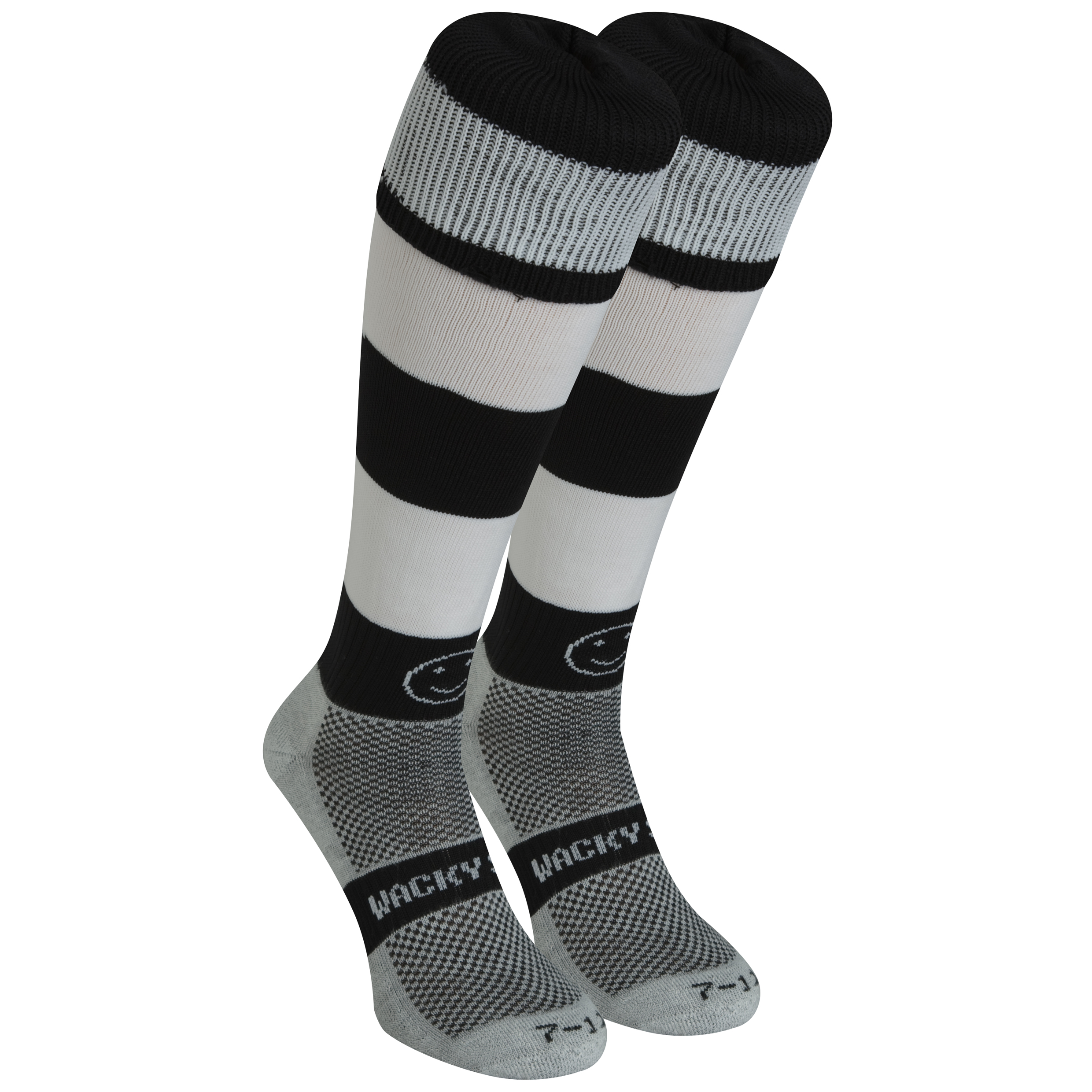 WackySox Hoops Socks - Black/White - Size 2-6.