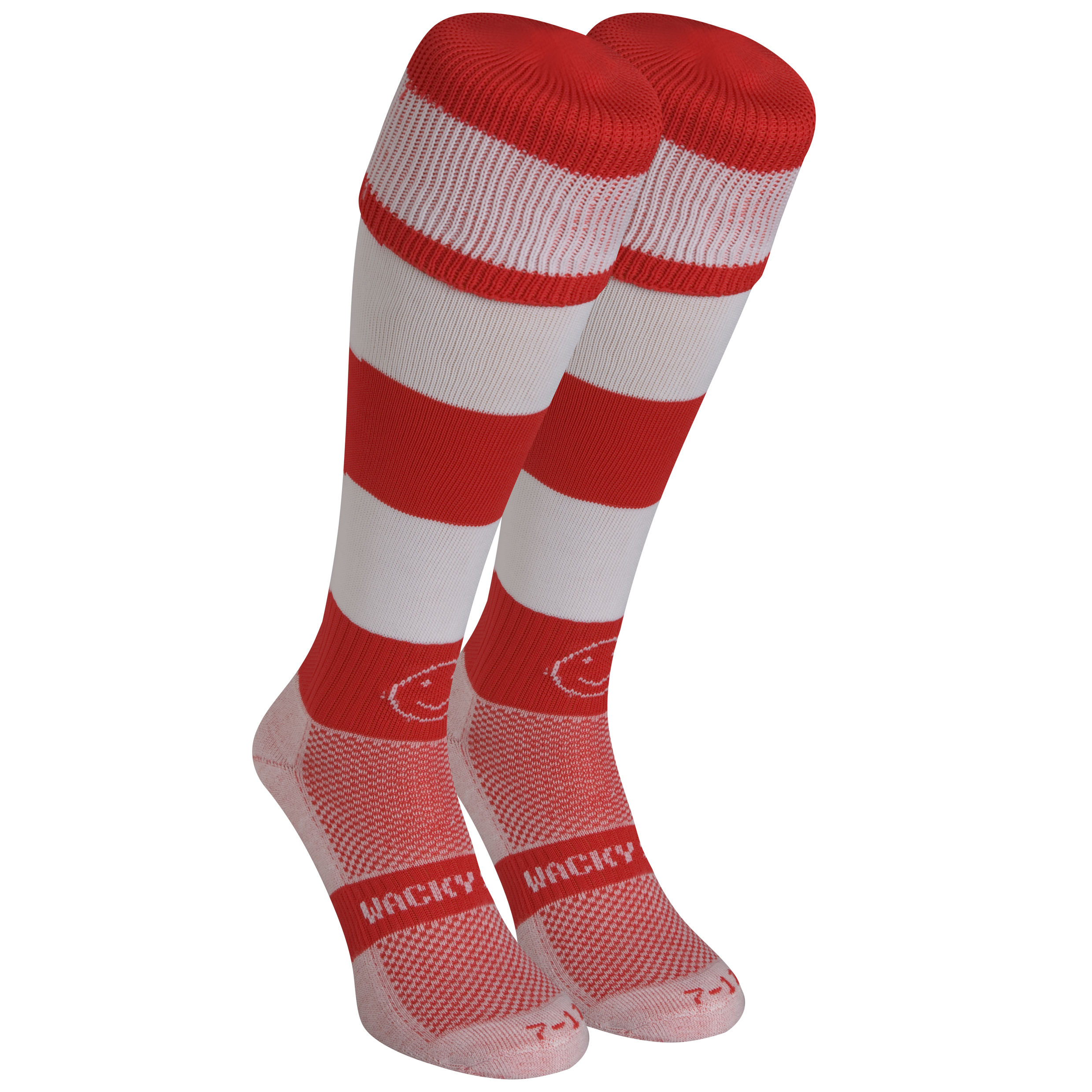 WackySox Hoops Socks - Red/White - Size 2-6