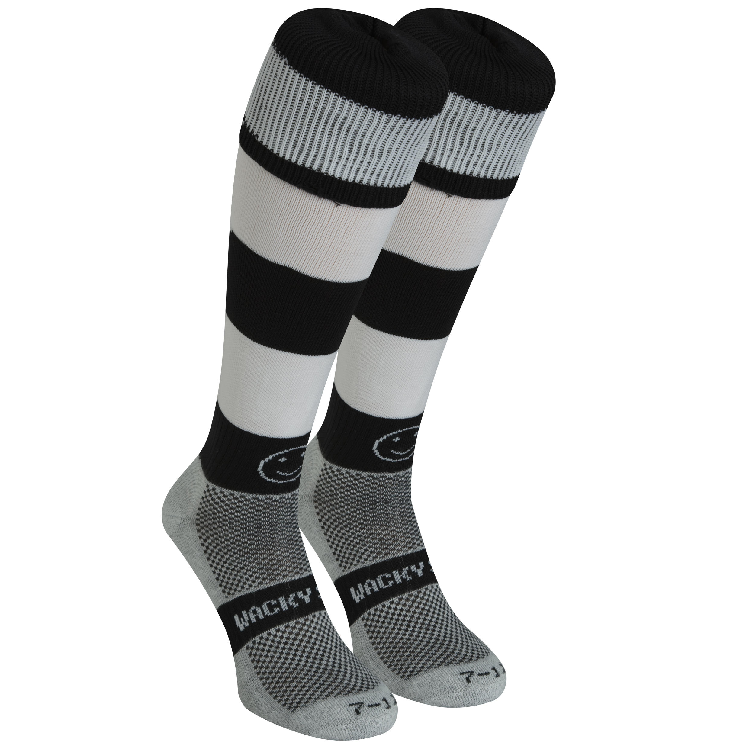 WackySox Hoops Socks - Black/White - Size 7-11